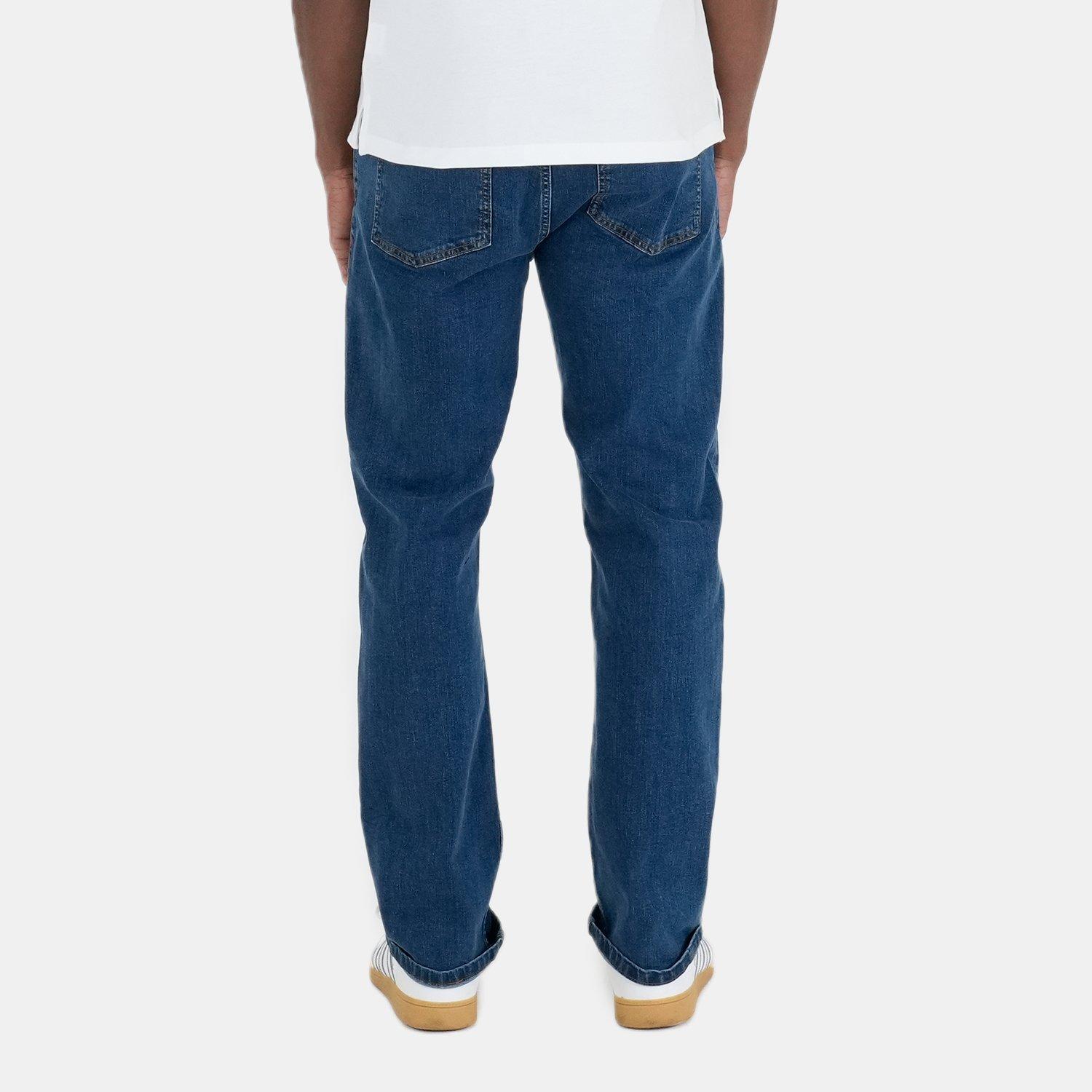 Mid Wash - Peaceful Hooligan - Straight Loose Fit Denim Jeans Mens - 3