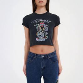 Ed Hardy Nyc Crop T Shrt Ld52