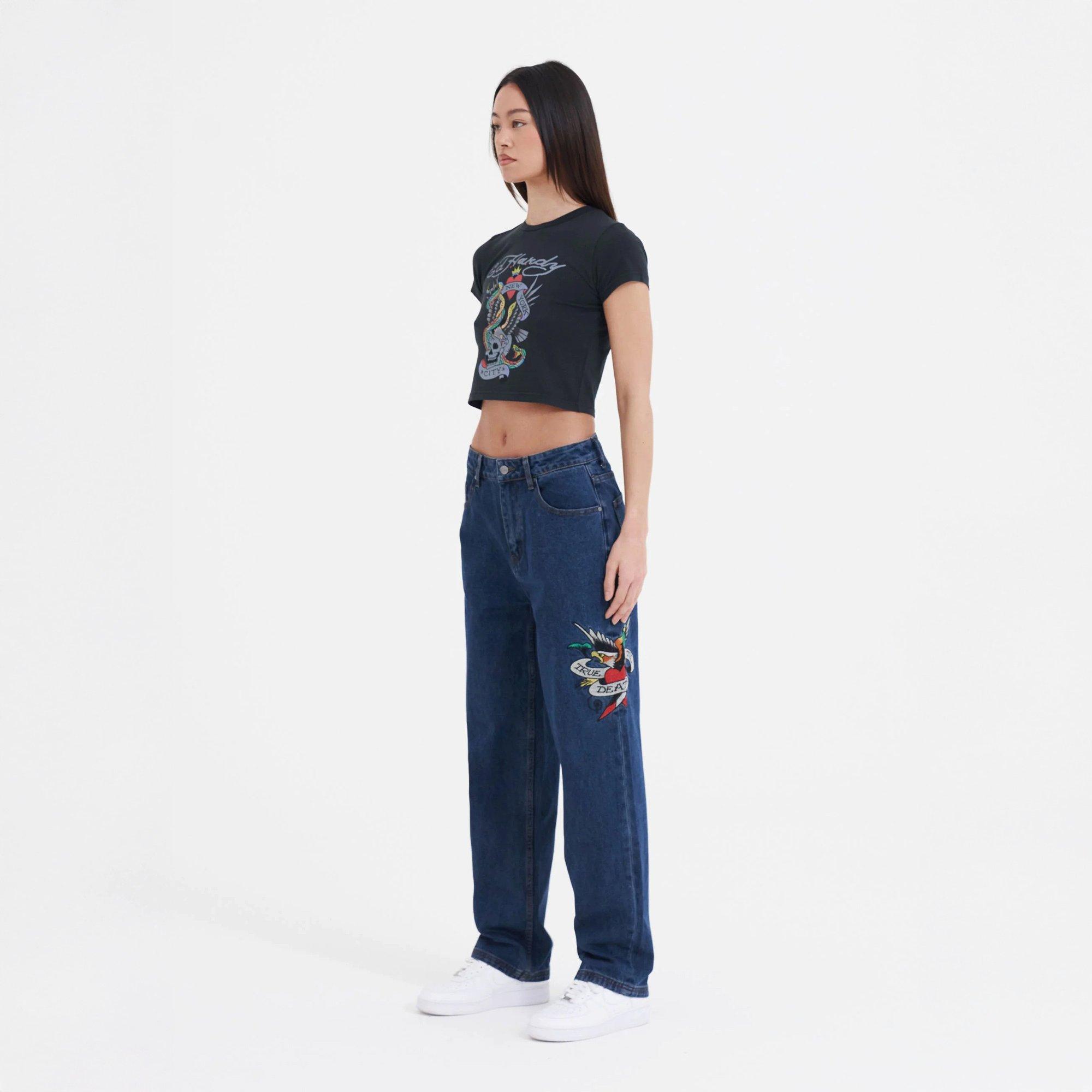 Washed Black - Ed Hardy - Women's Crop Top - 2