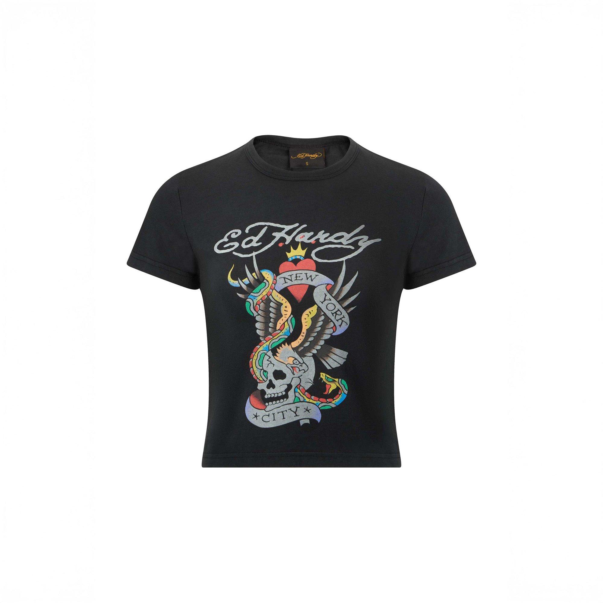 Washed Black - Ed Hardy - Women's Crop Top - 4