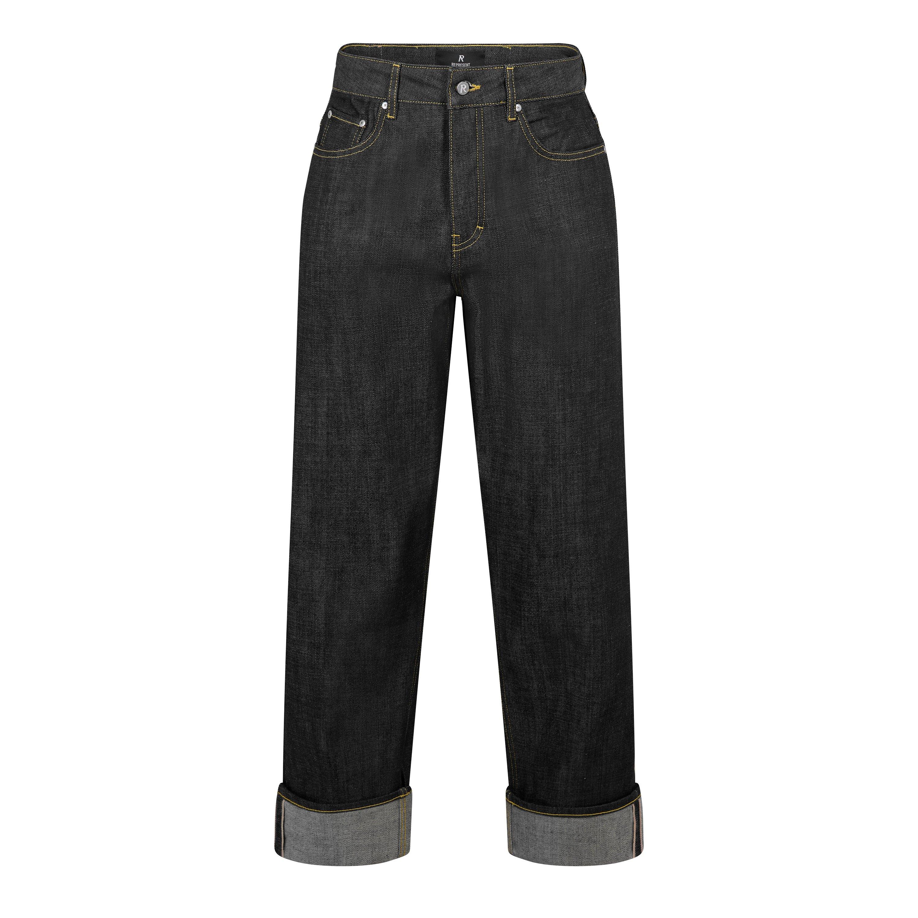 Represent Men's Straight Leg Jeans - Midnight Black - M