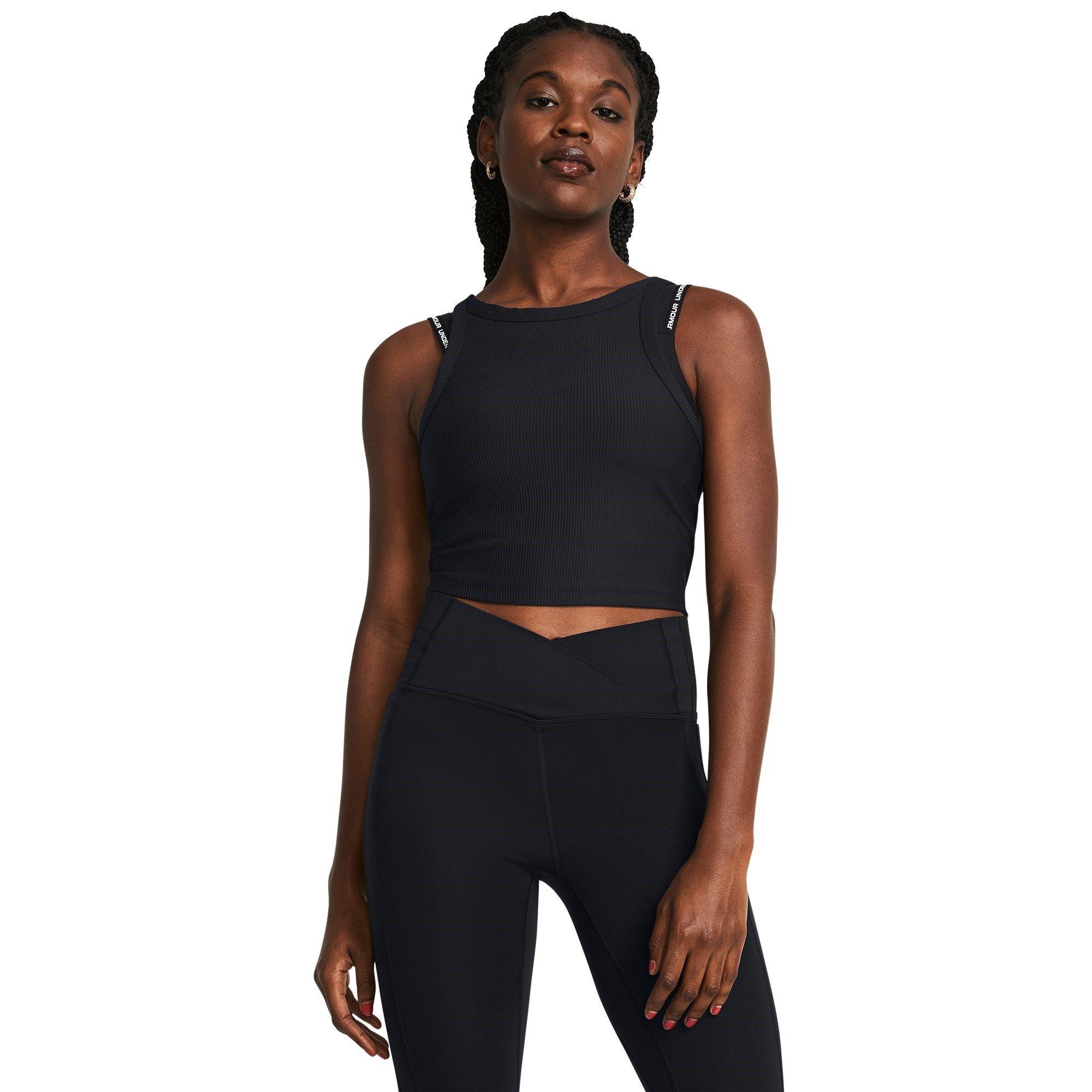 Zwart - Under Armour - Meridian Rib Cropped Tank Womens - 2