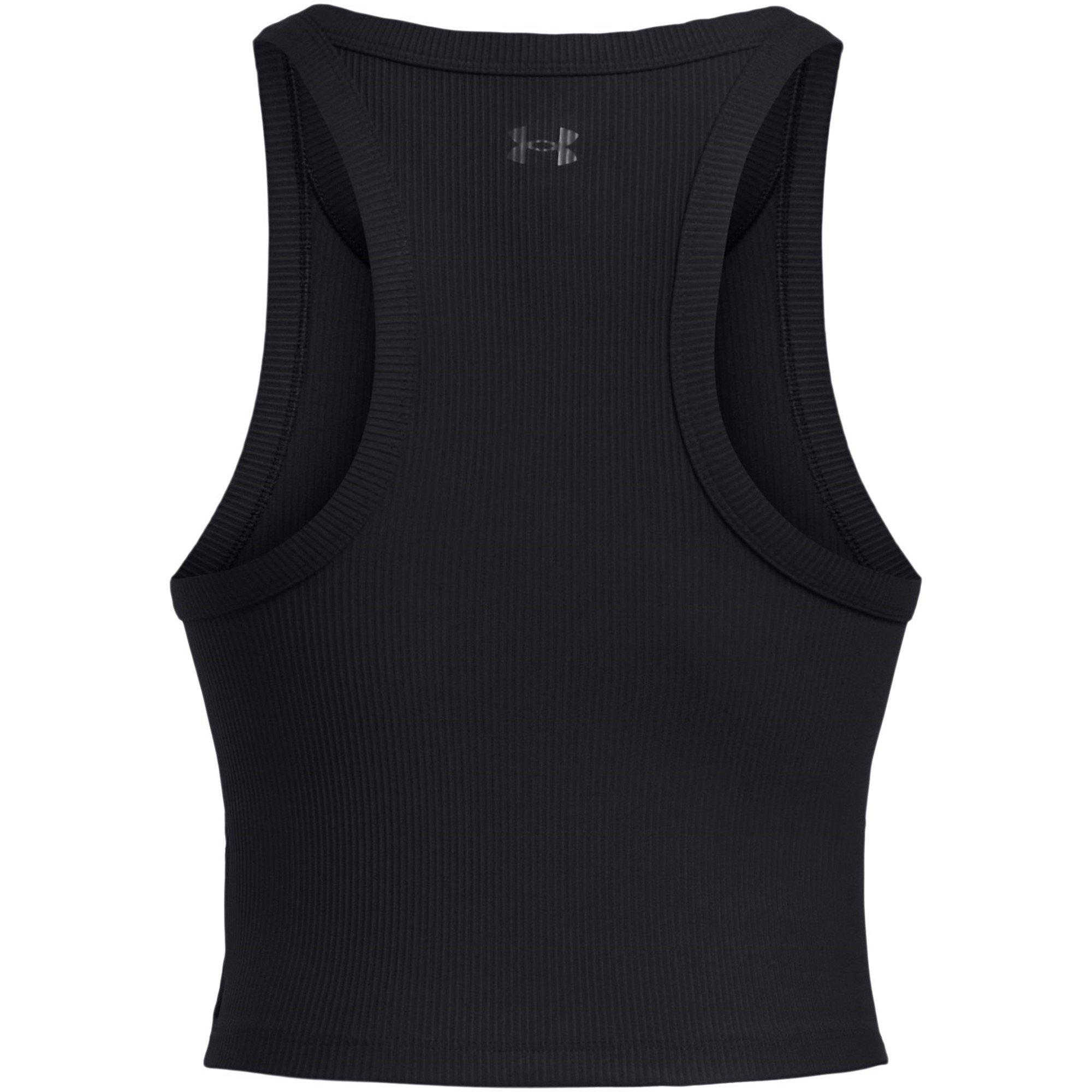 Zwart - Under Armour - Meridian Rib Cropped Tank Womens - 5