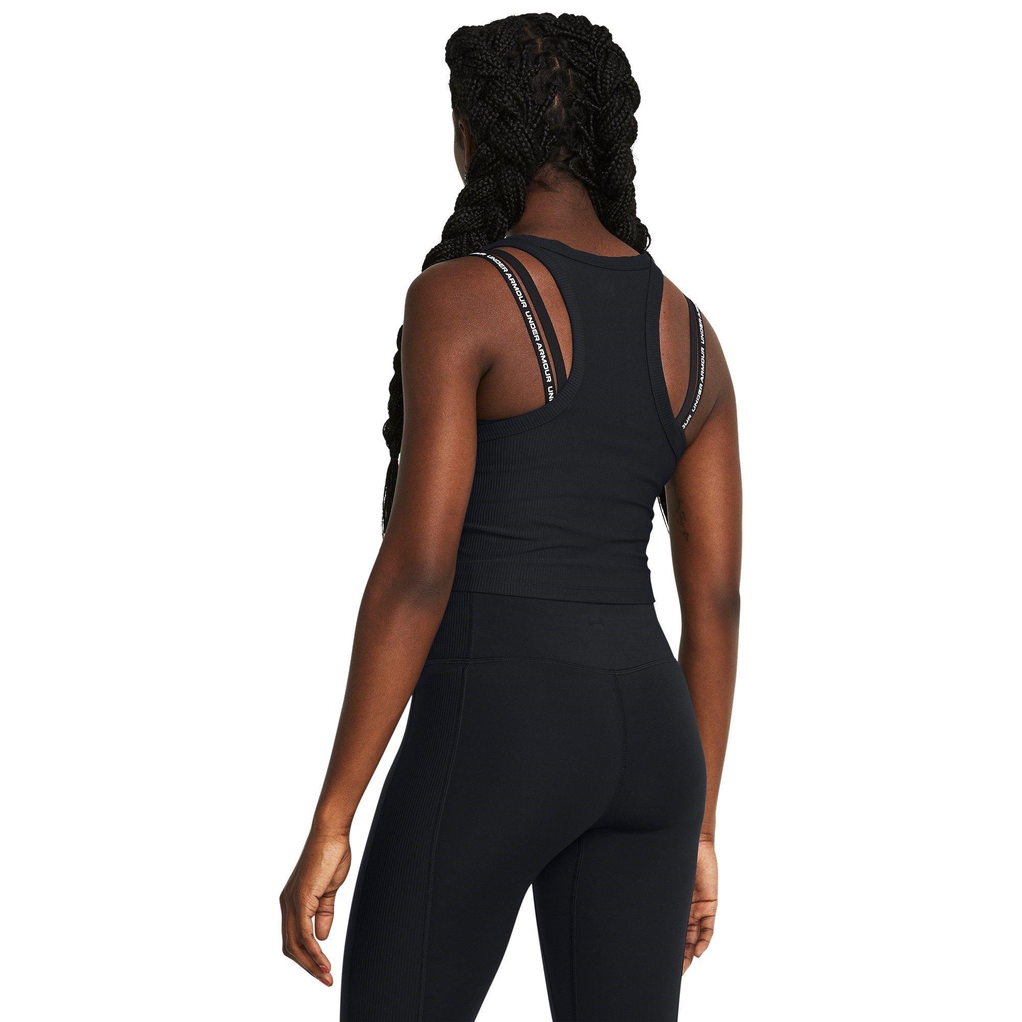 Zwart - Under Armour - Meridian Rib Cropped Tank Womens - 3