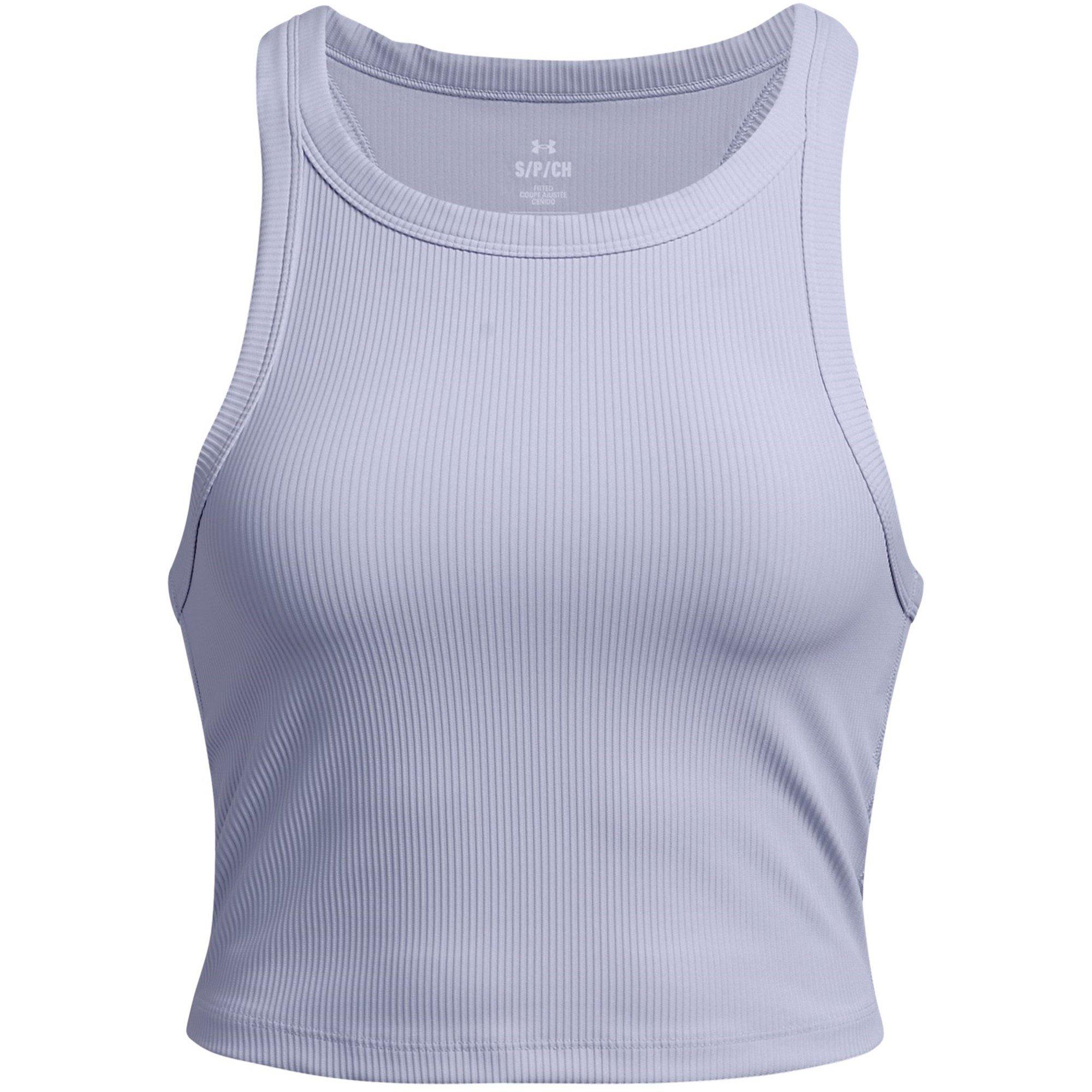 Under Armour Women's Meridian Rib Cropped Tank - Purple - 14 (L)