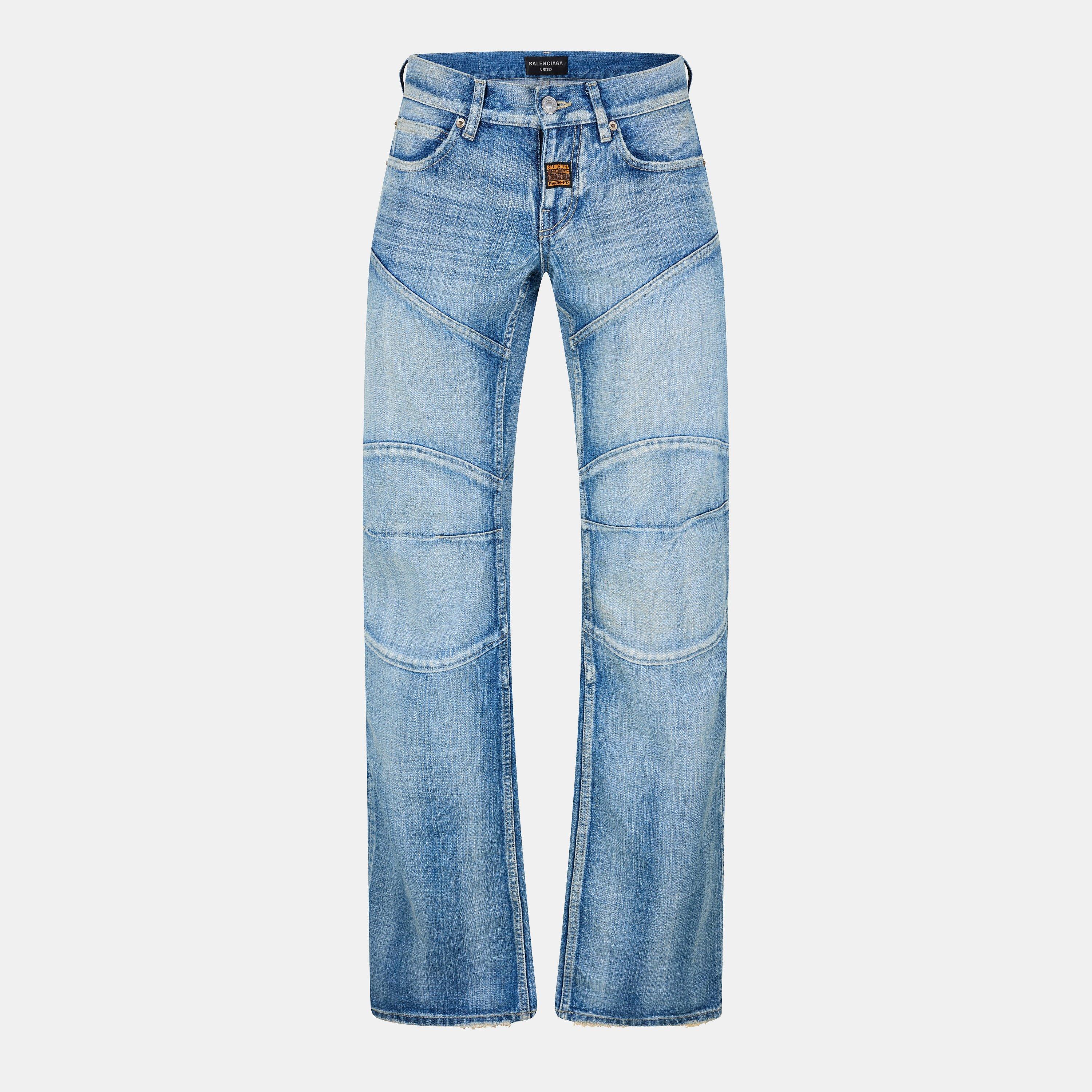 Blue - Balenciaga - Men's Low Waist Slim Fit Jeans - 1