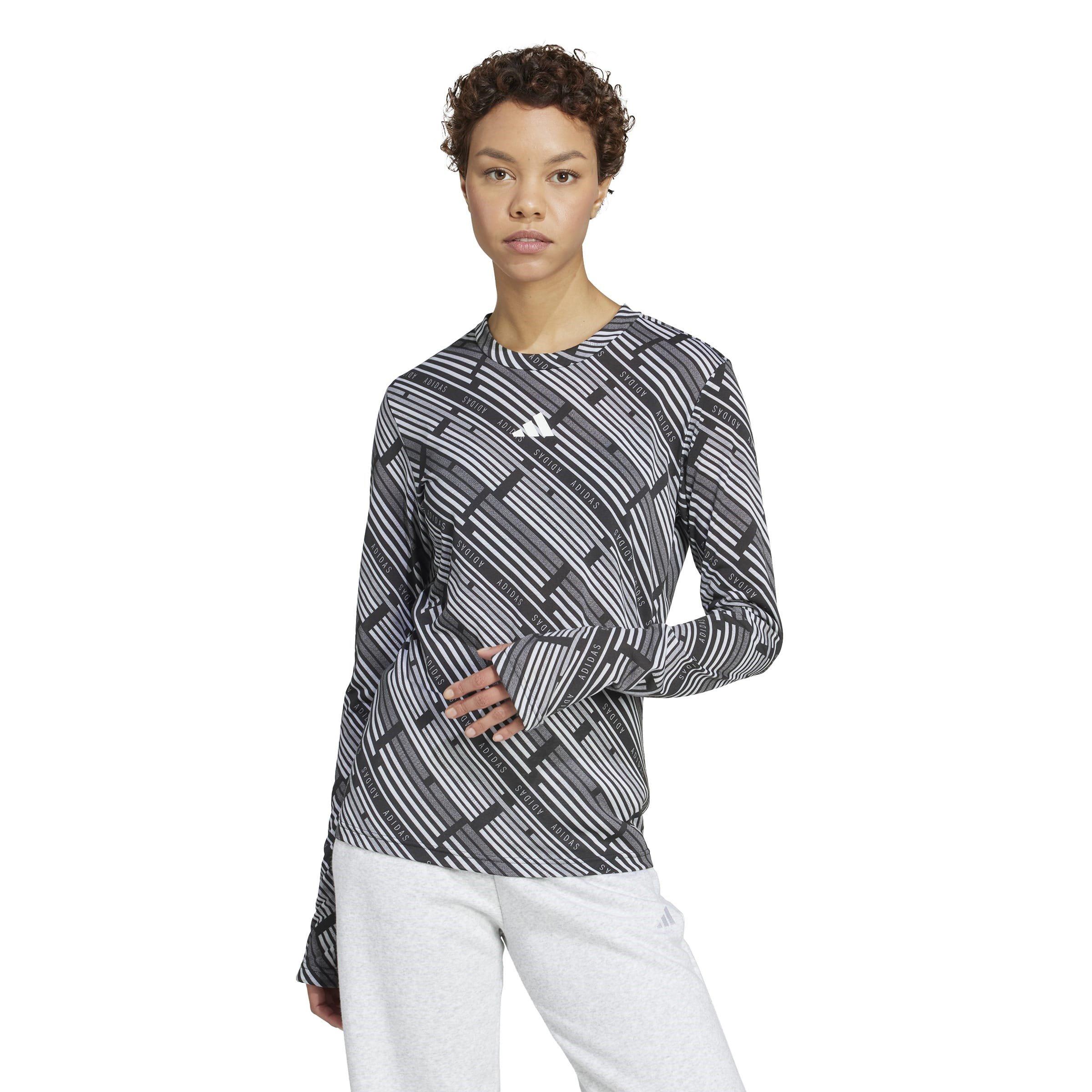 Black/White - adidas - adidas Emerging Harmony Womens Long Sleeve Jersey Shirt - 2