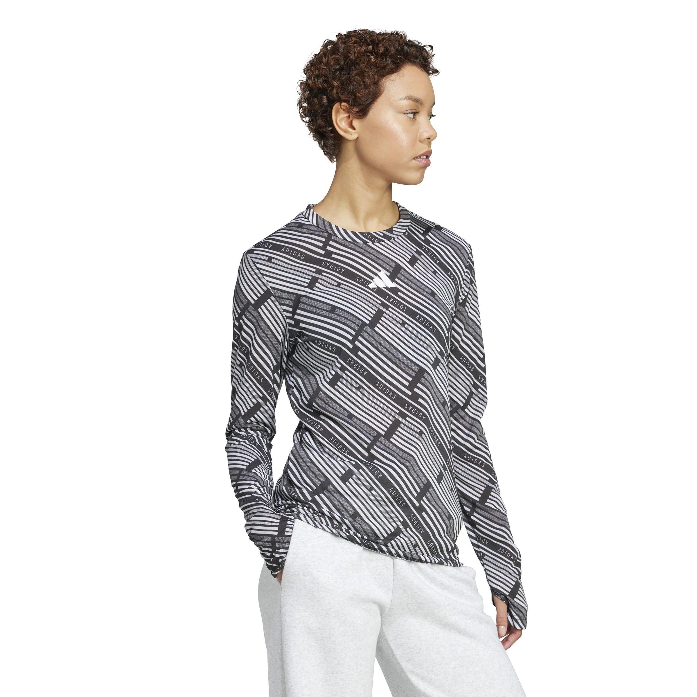 Black/White - adidas - adidas Emerging Harmony Womens Long Sleeve Jersey Shirt - 4