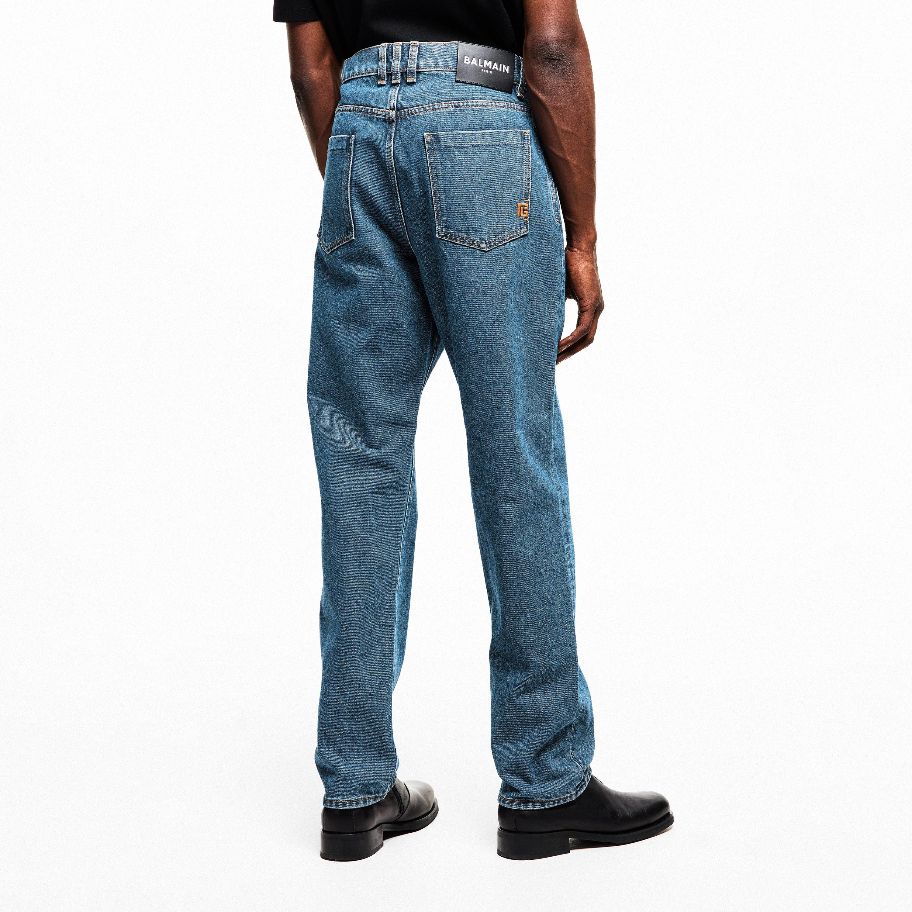 Blue - Balmain - Balmain Regular Jean Sn62 - 4