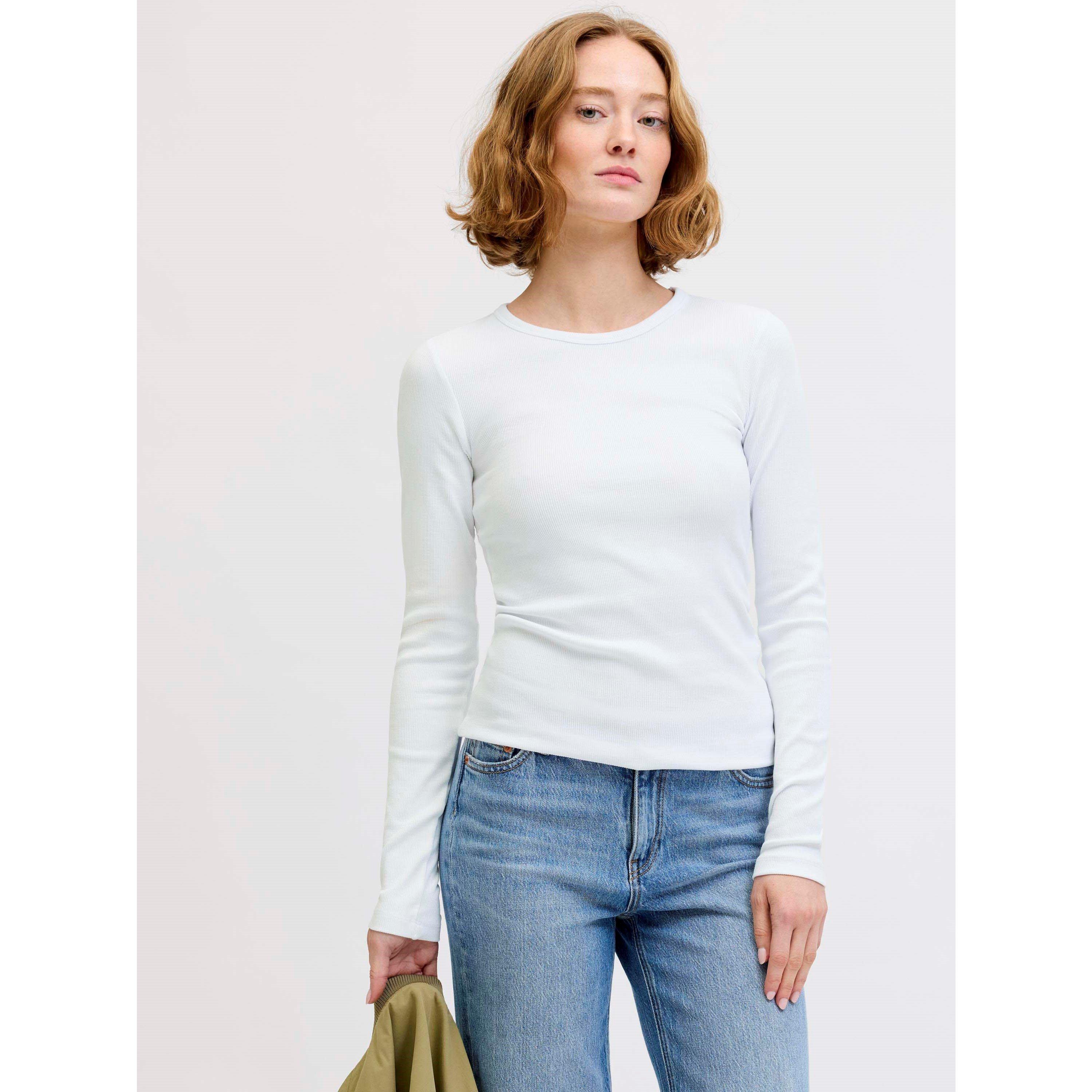 Helder Wit - JJXX - JJXX Freya Rib T Ls Ld63 - 7