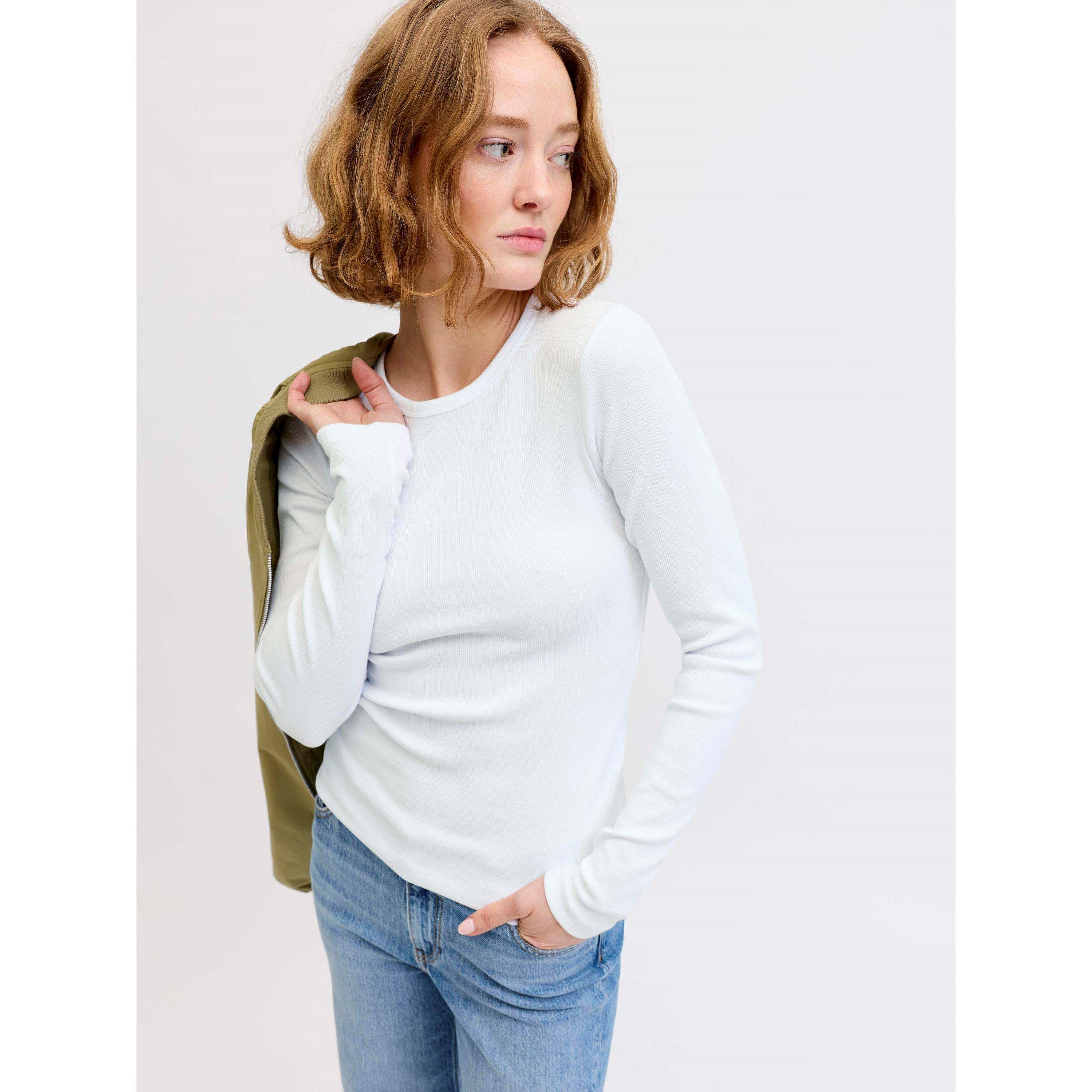 Helder Wit - JJXX - JJXX Freya Rib T Ls Ld63 - 8