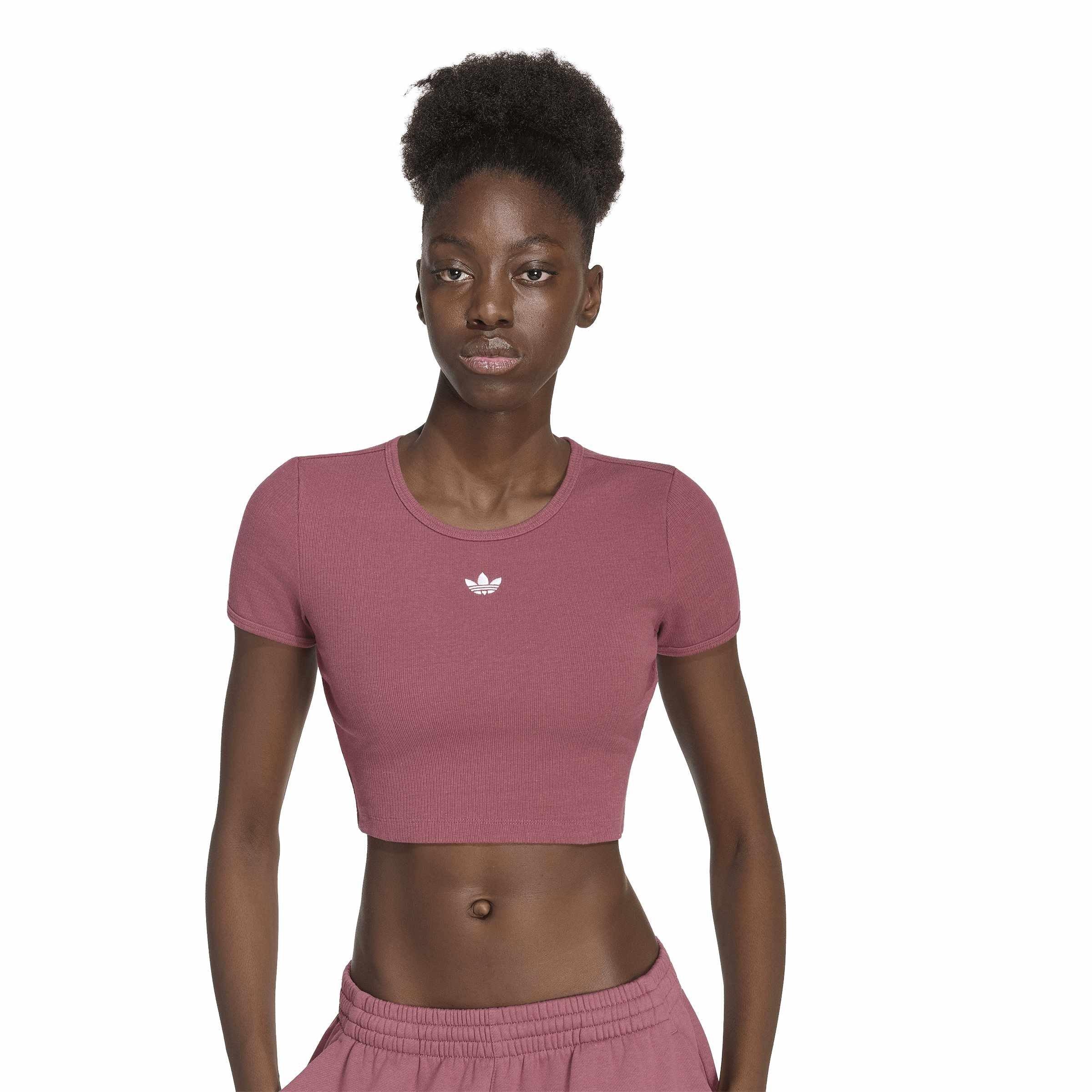 Quiet Crimson - adidas Originals - Adidas Ess Rib Tee Ld64 - 4