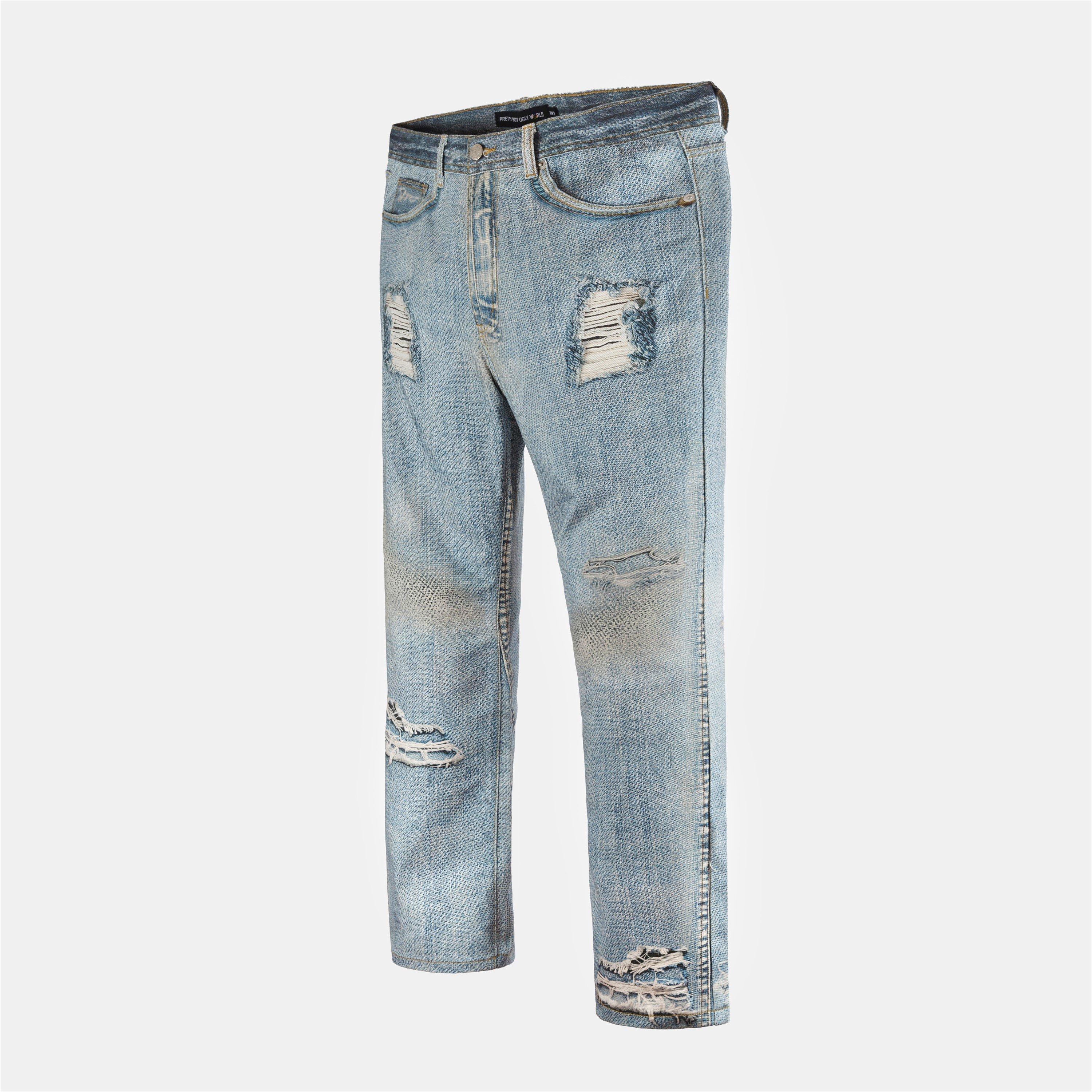Blue - Pretty Boy Ugly World - PBUW Denim Jeans Sn62 - 3