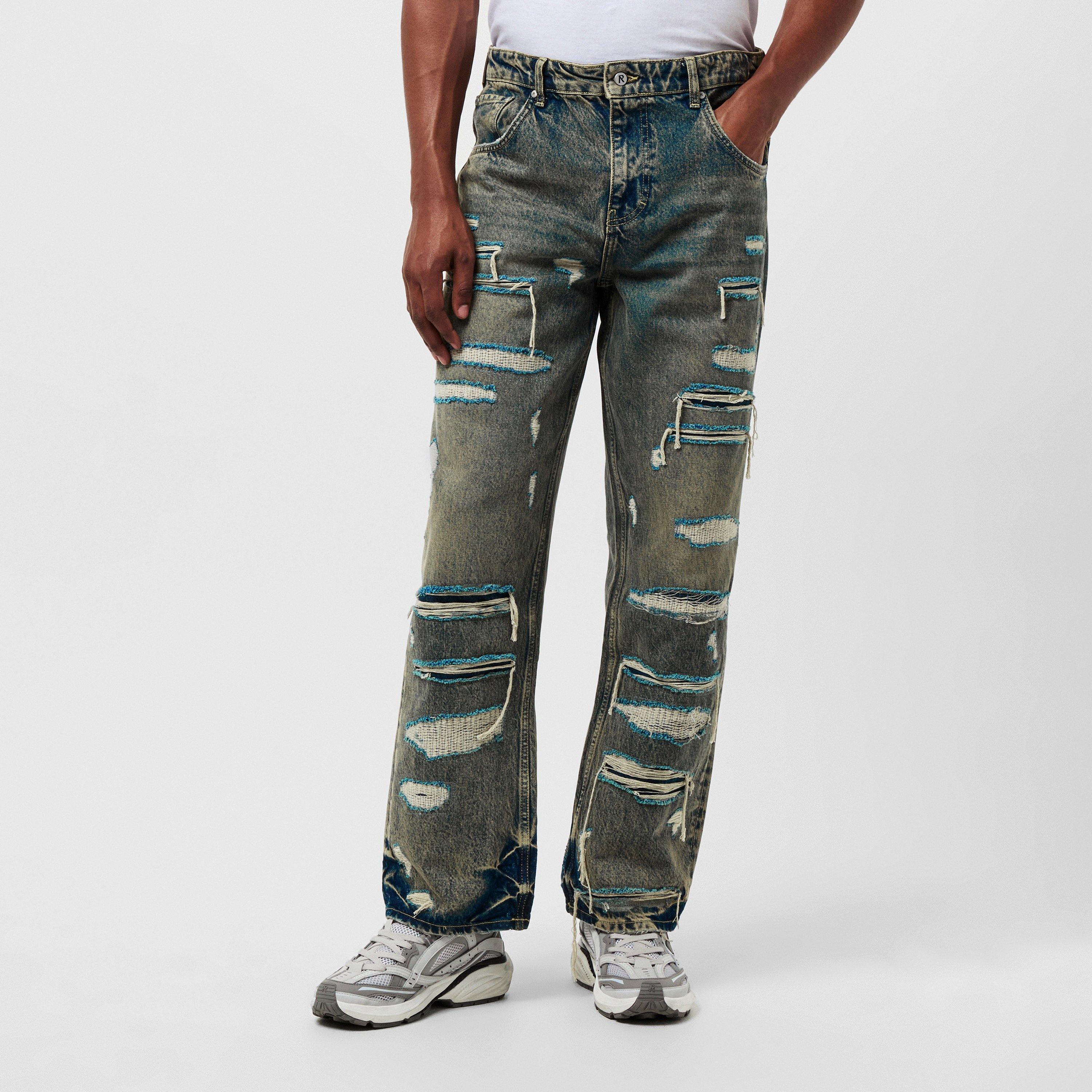 Blue Cream - Represent - Men's Straight Leg Jeans - 3