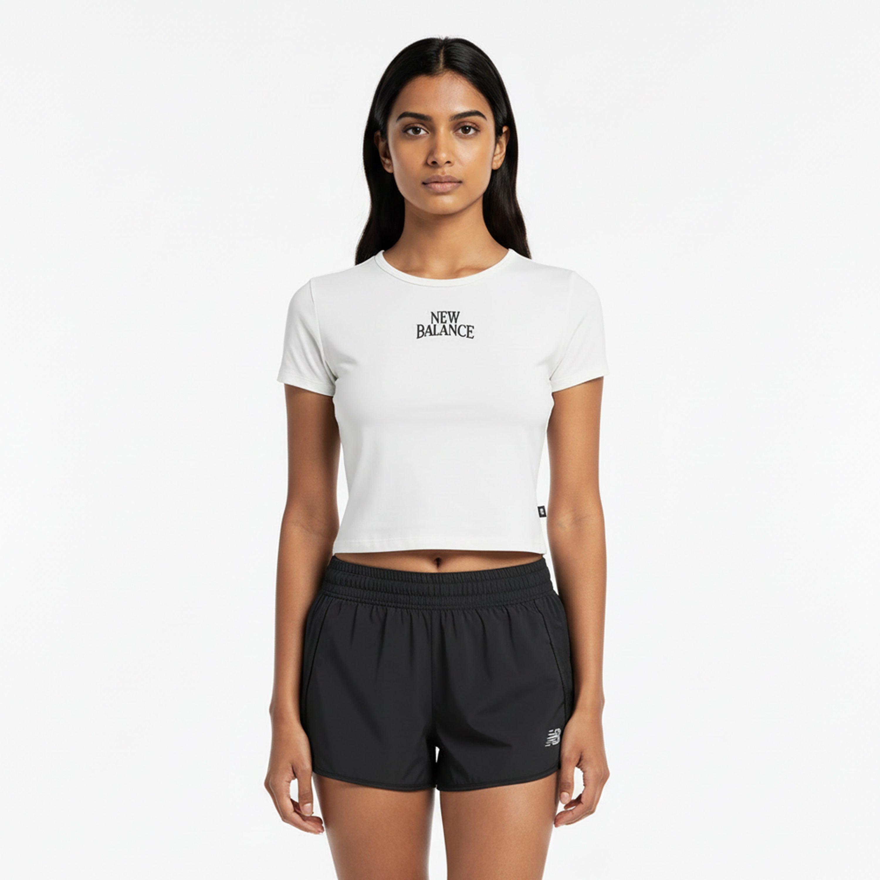 White/Black - New Balance - Women's Crop Top - 3