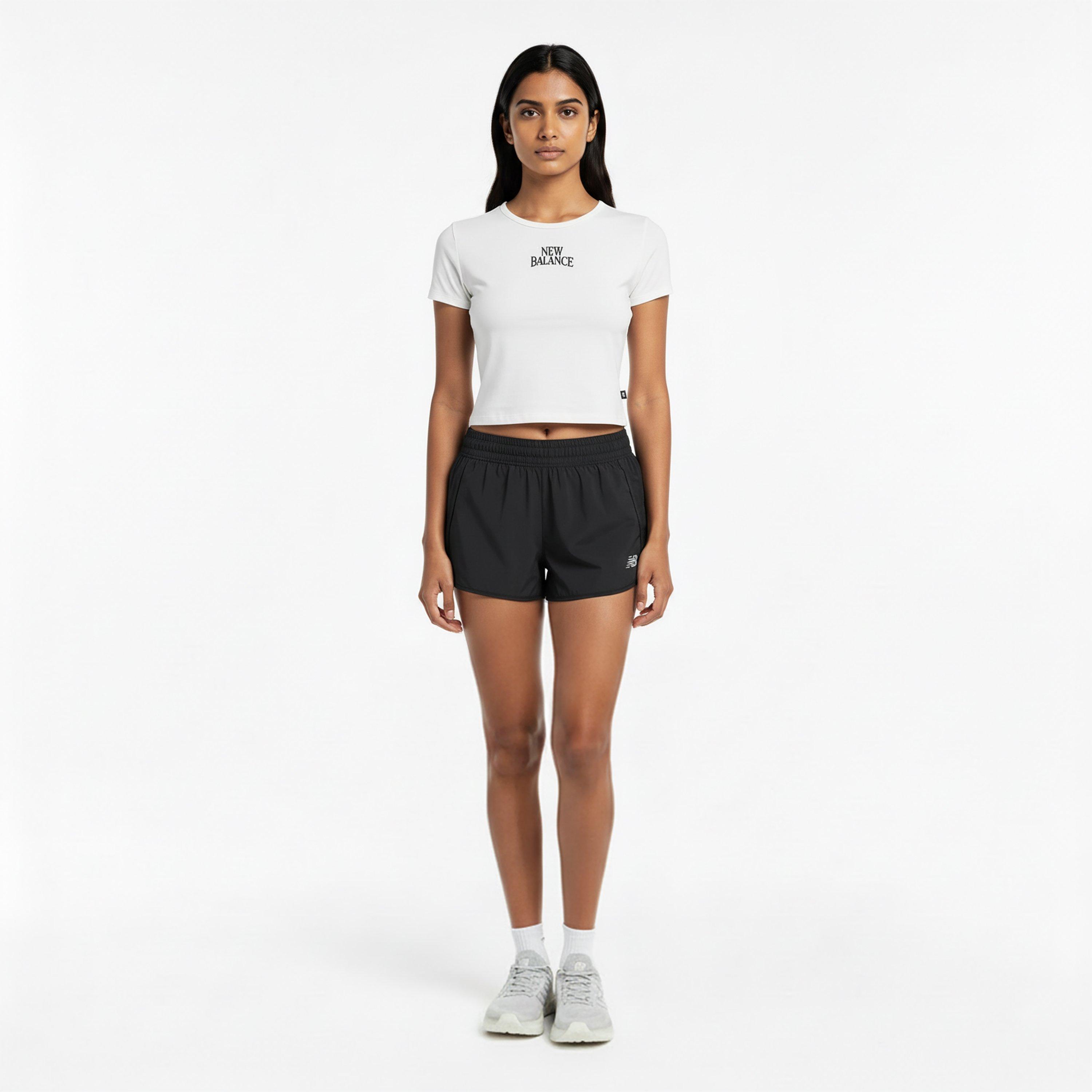 White/Black - New Balance - Women's Crop Top - 5