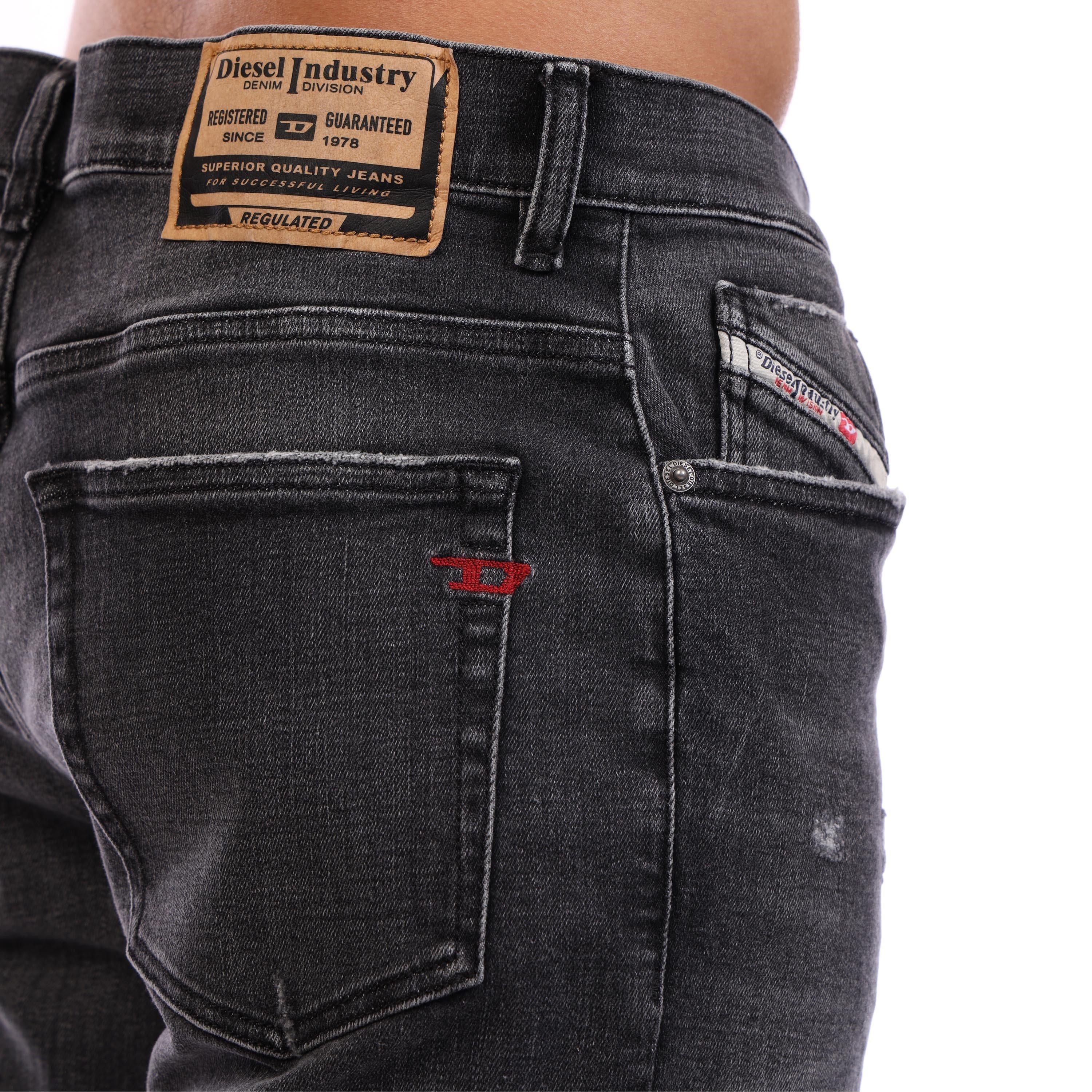 Blk Gry Denim - Diesel - Defining Tapered Jeans - 5
