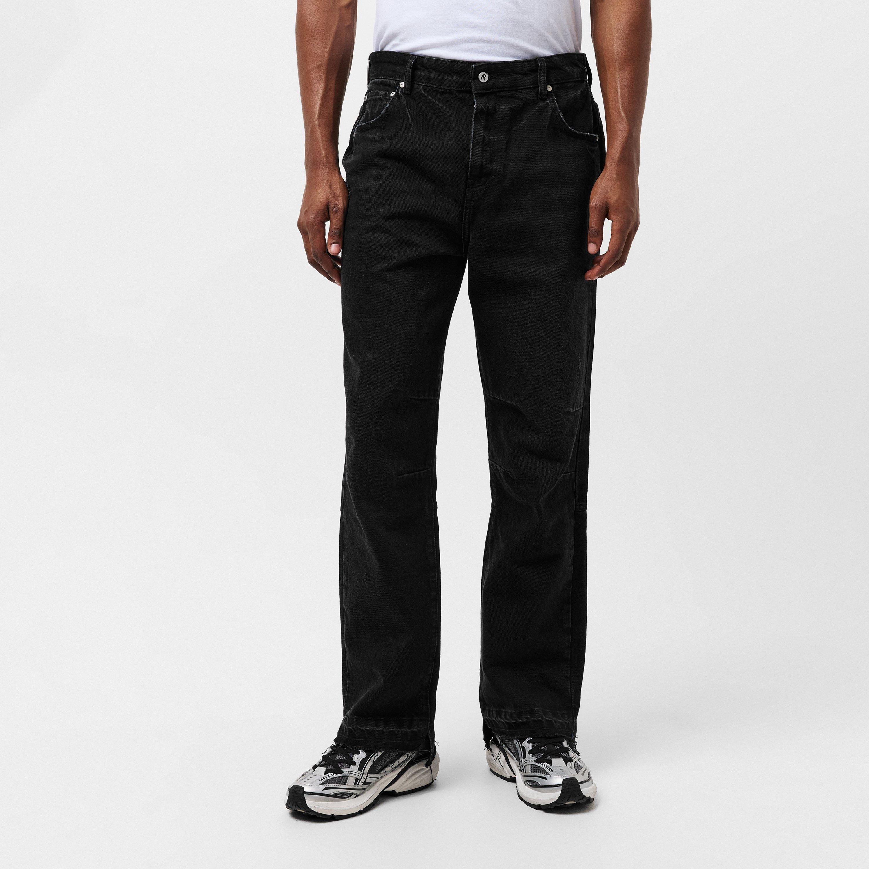 Off Black - Represent - Men's Hem Denim Straight Leg Jeans - 3