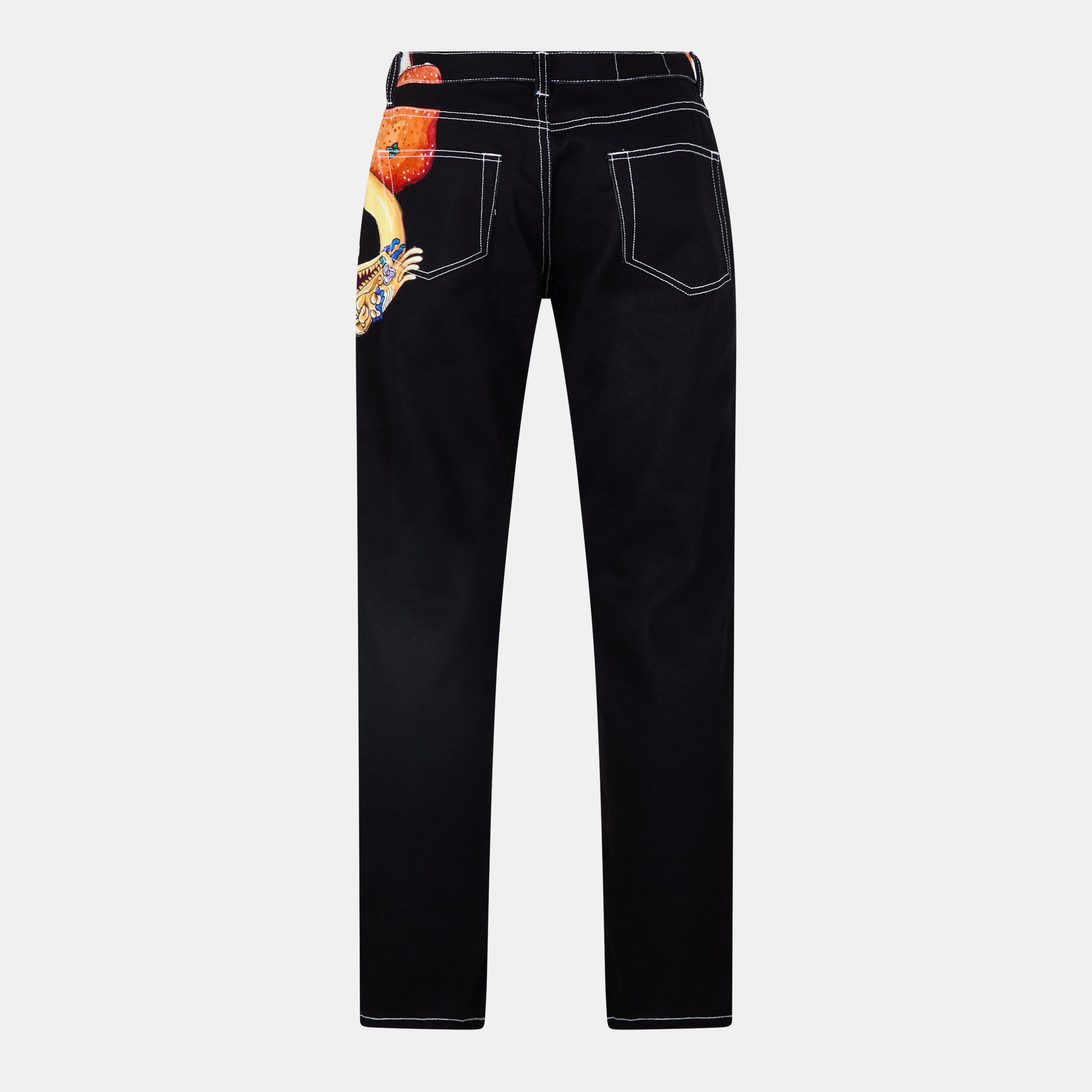 Black - Casablanca - Men's Casa Straight Leg Jeans - 2