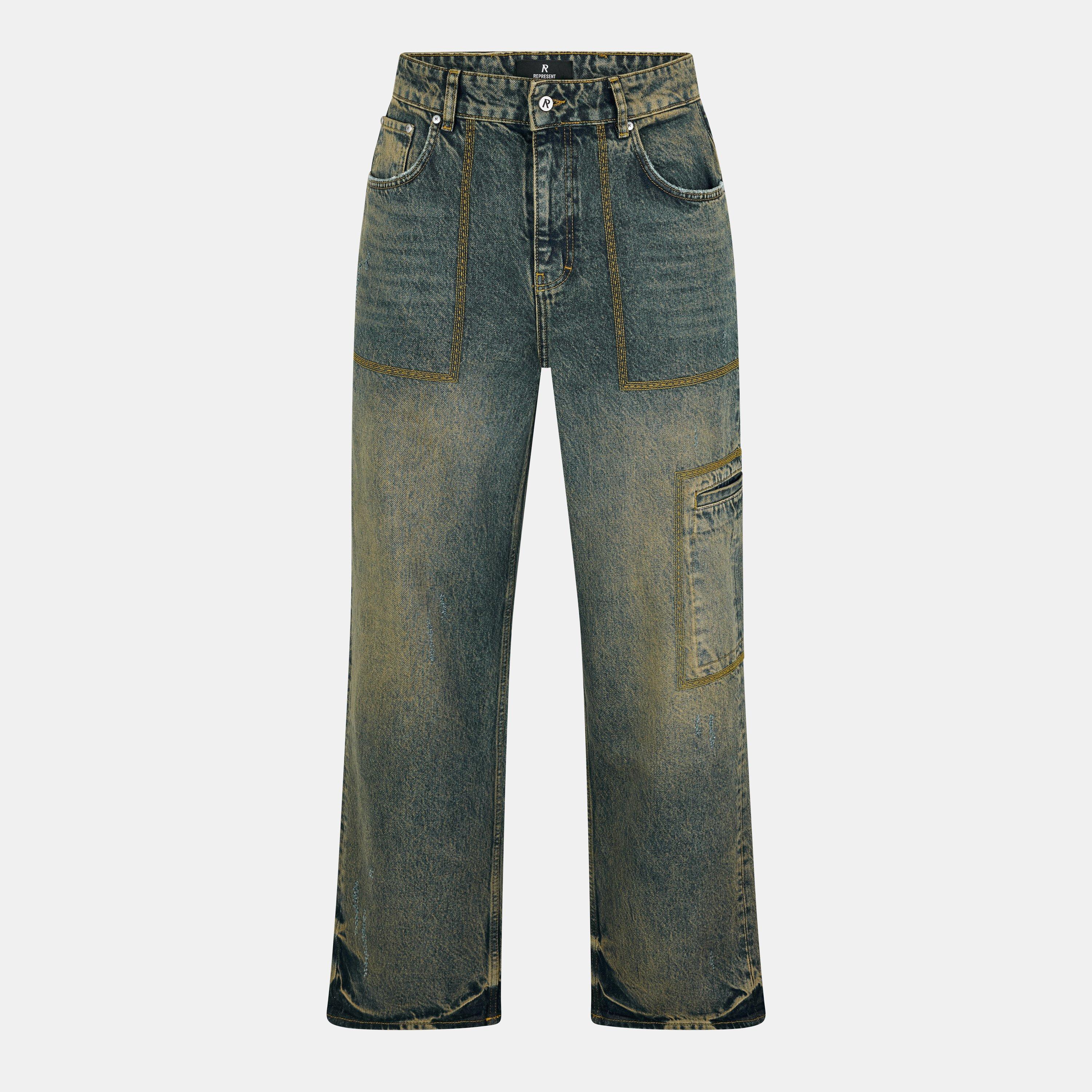 Tobacco Blue - Represent - Men's Straight Leg Jeans - 1