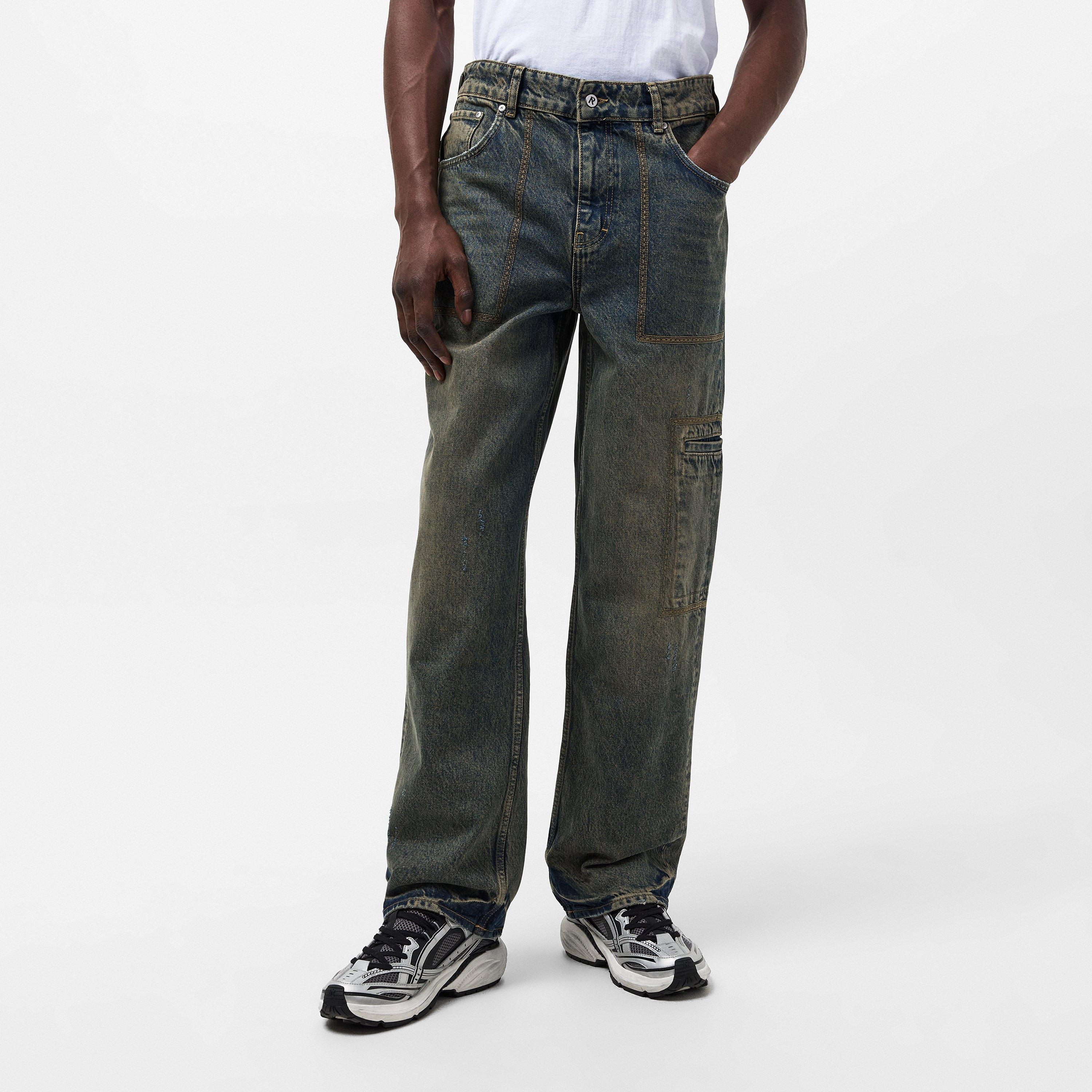 Tobacco Blue - Represent - Men's Straight Leg Jeans - 3