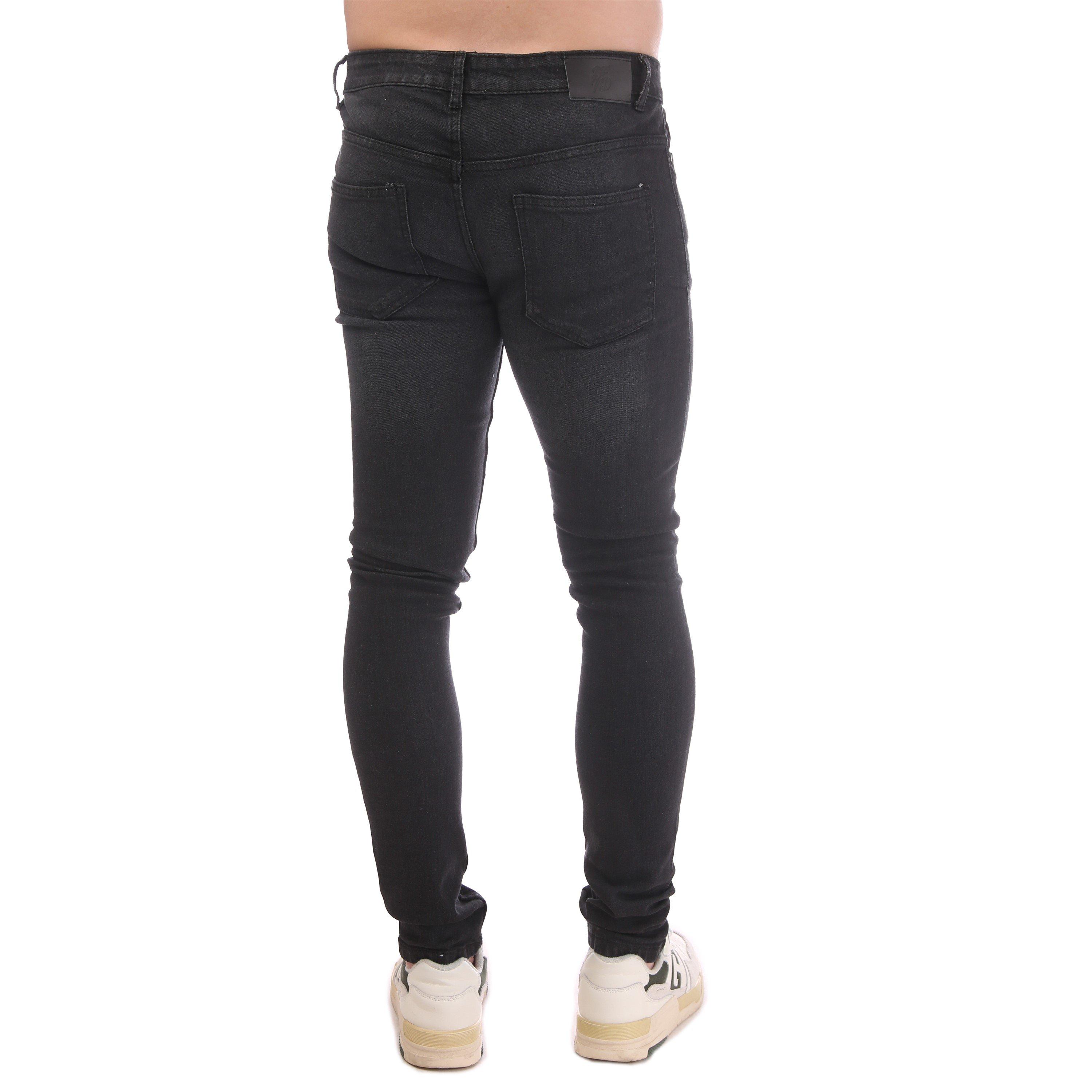 Black - DFND London - Ripped Denim Jeans - 2