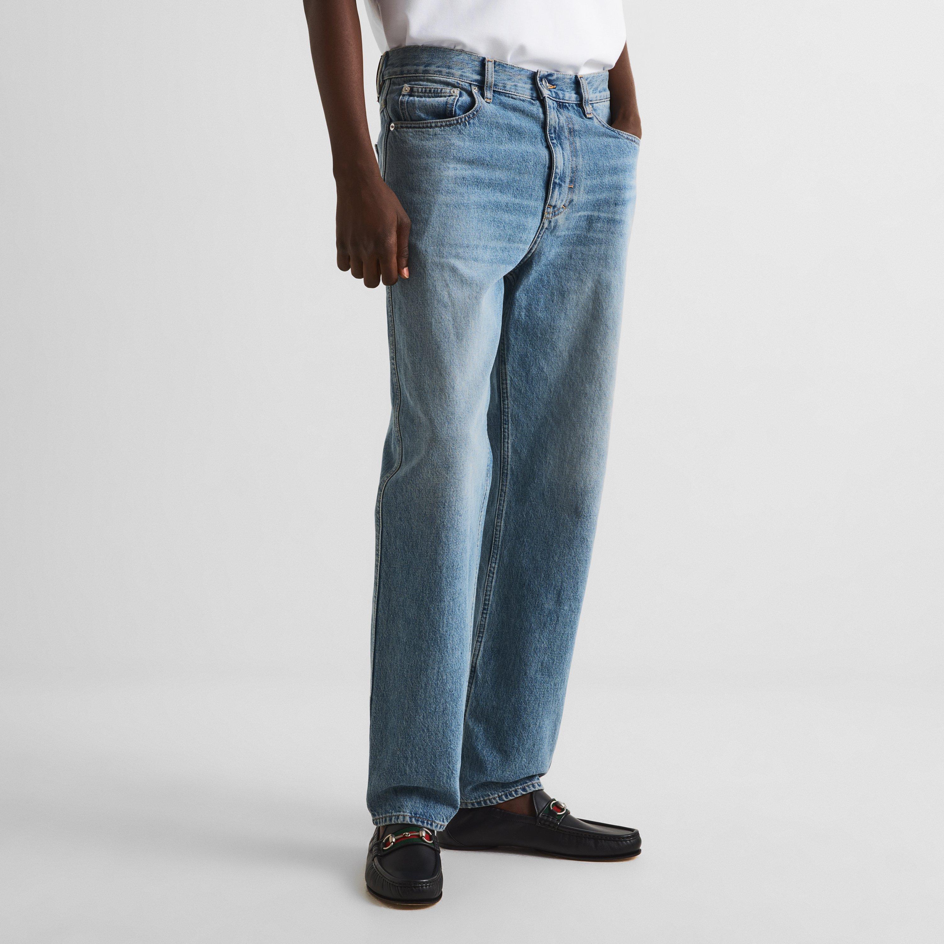 Light Blue - Gucci - Men's Cigarette Slim Fit Jeans - 3