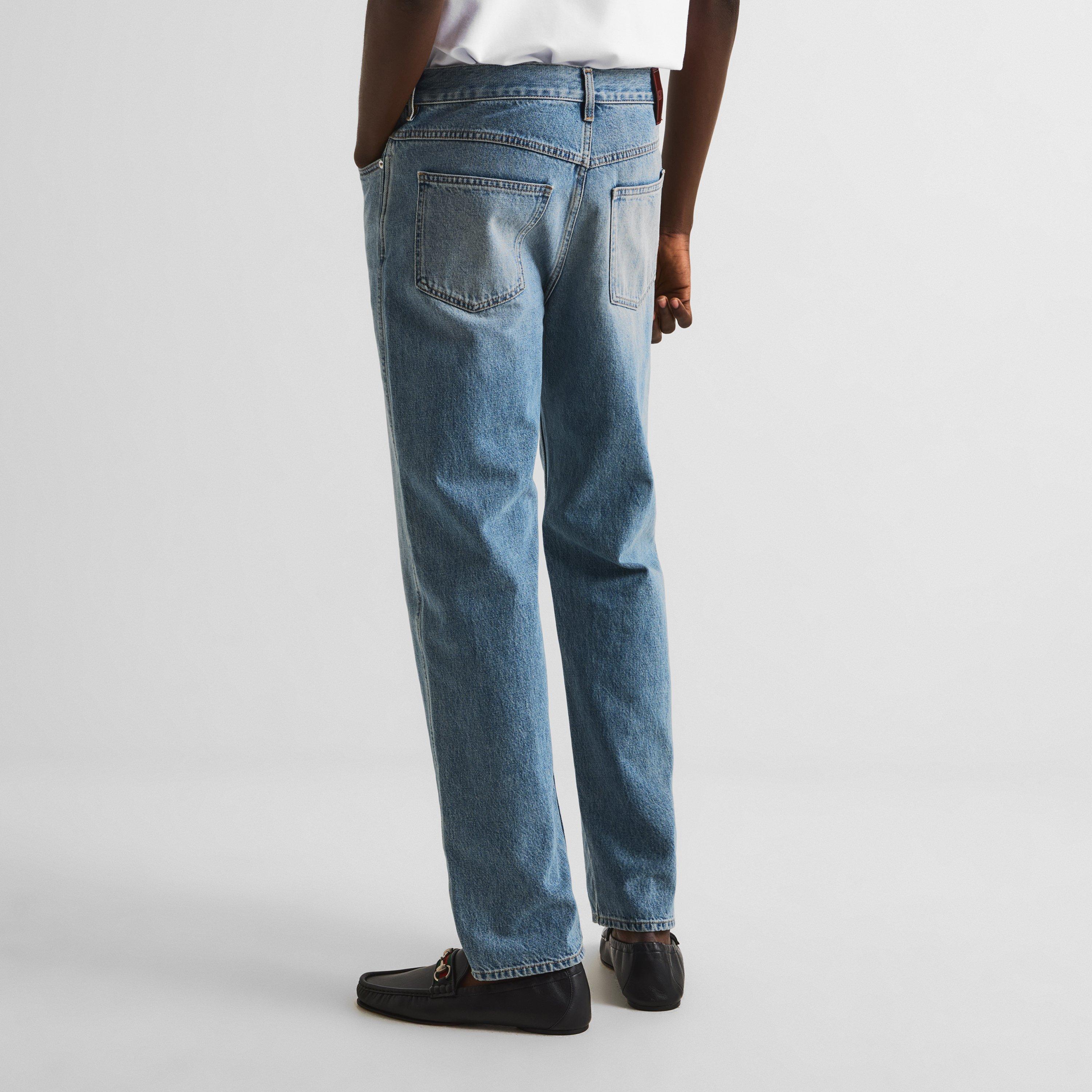 Light Blue - Gucci - Men's Cigarette Slim Fit Jeans - 4