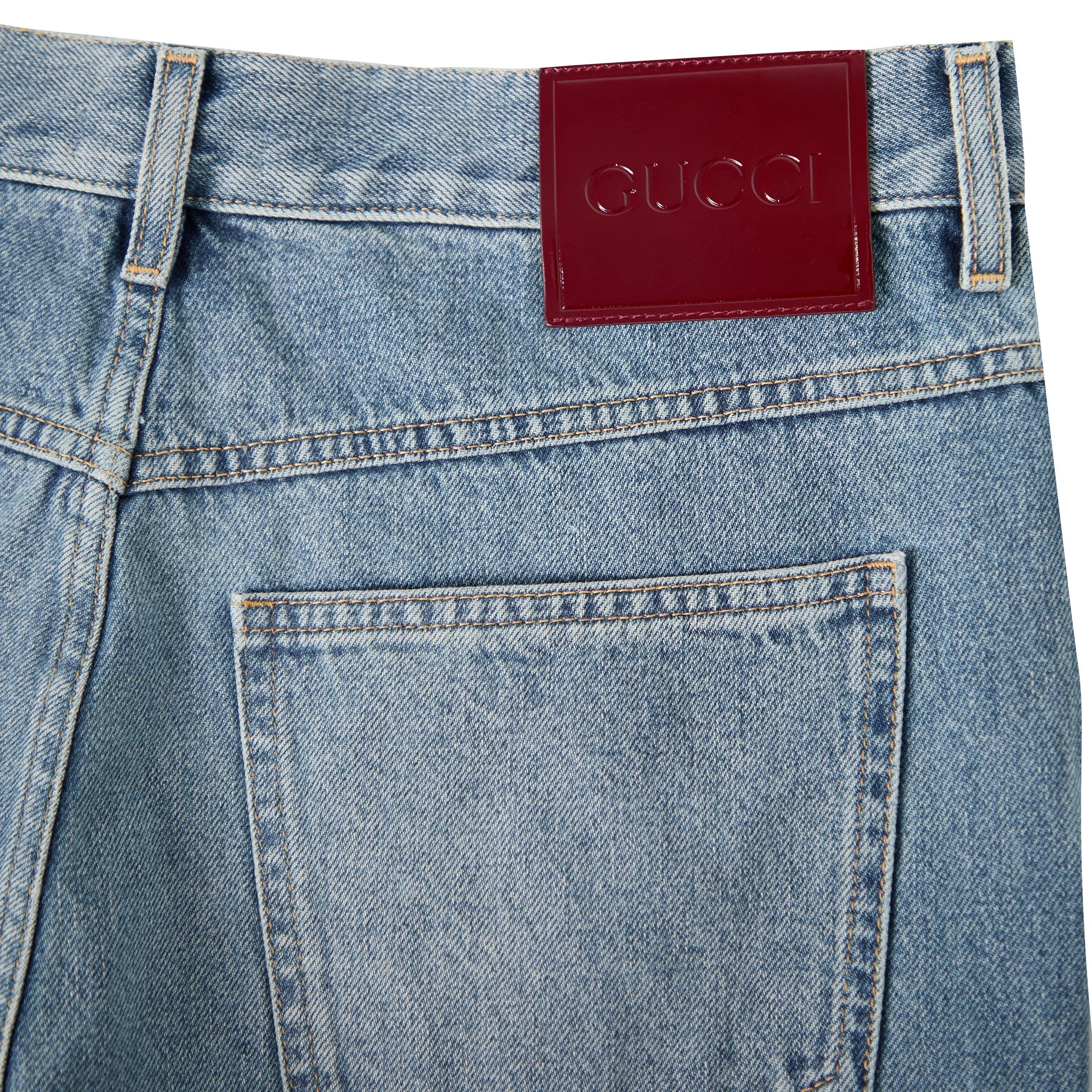 Light Blue - Gucci - Men's Cigarette Slim Fit Jeans - 3