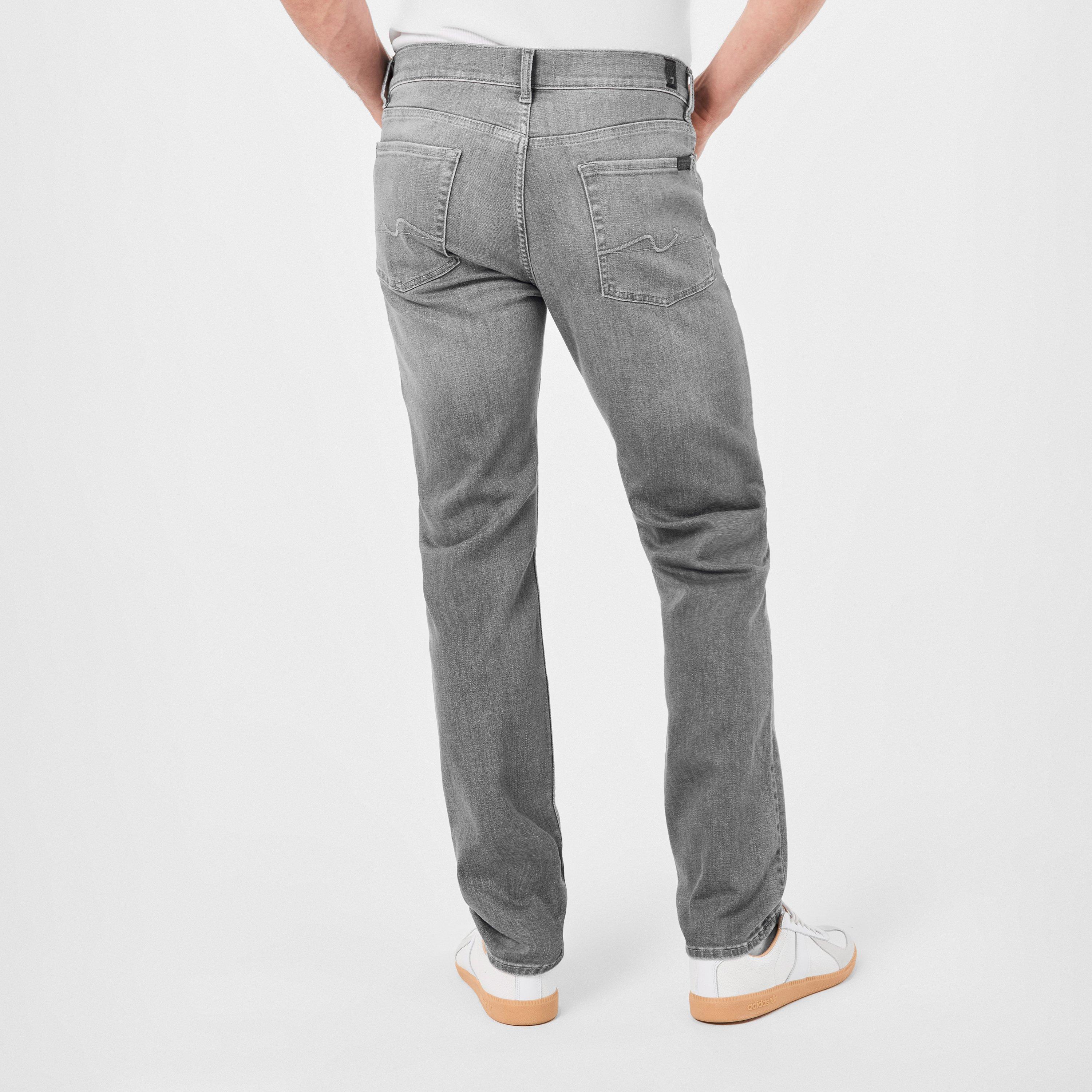 Grey - 7 For All Mankind - Men's Slimmy Slim Fit Jeans - 4