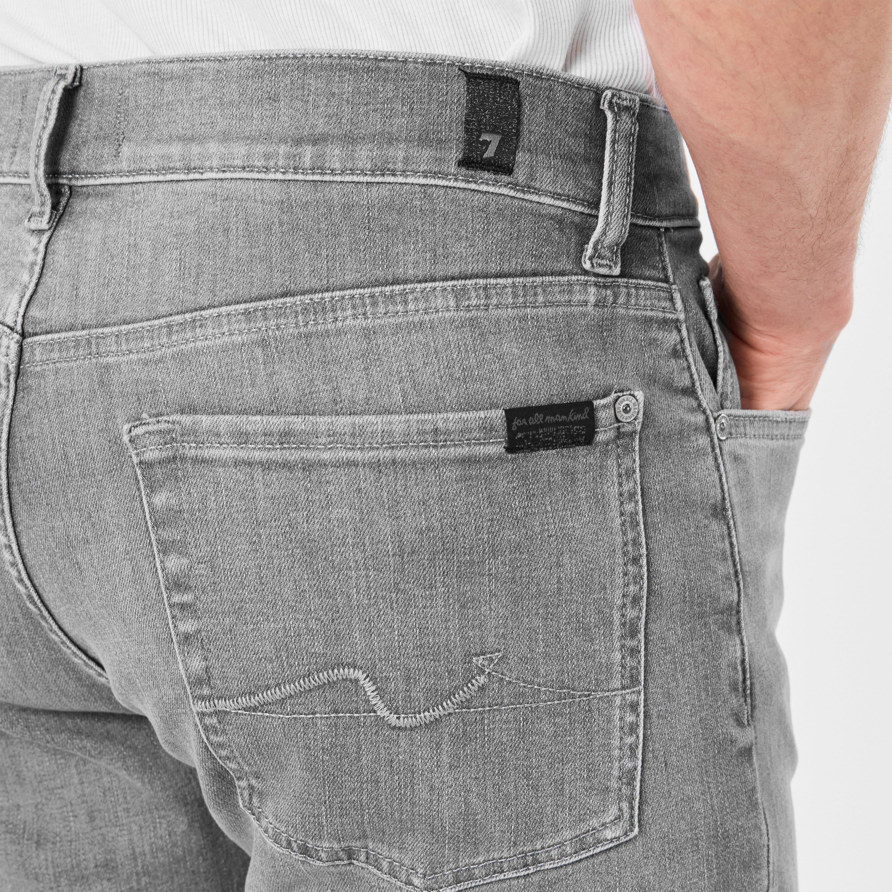 Grey - 7 For All Mankind - Men's Slimmy Slim Fit Jeans - 5