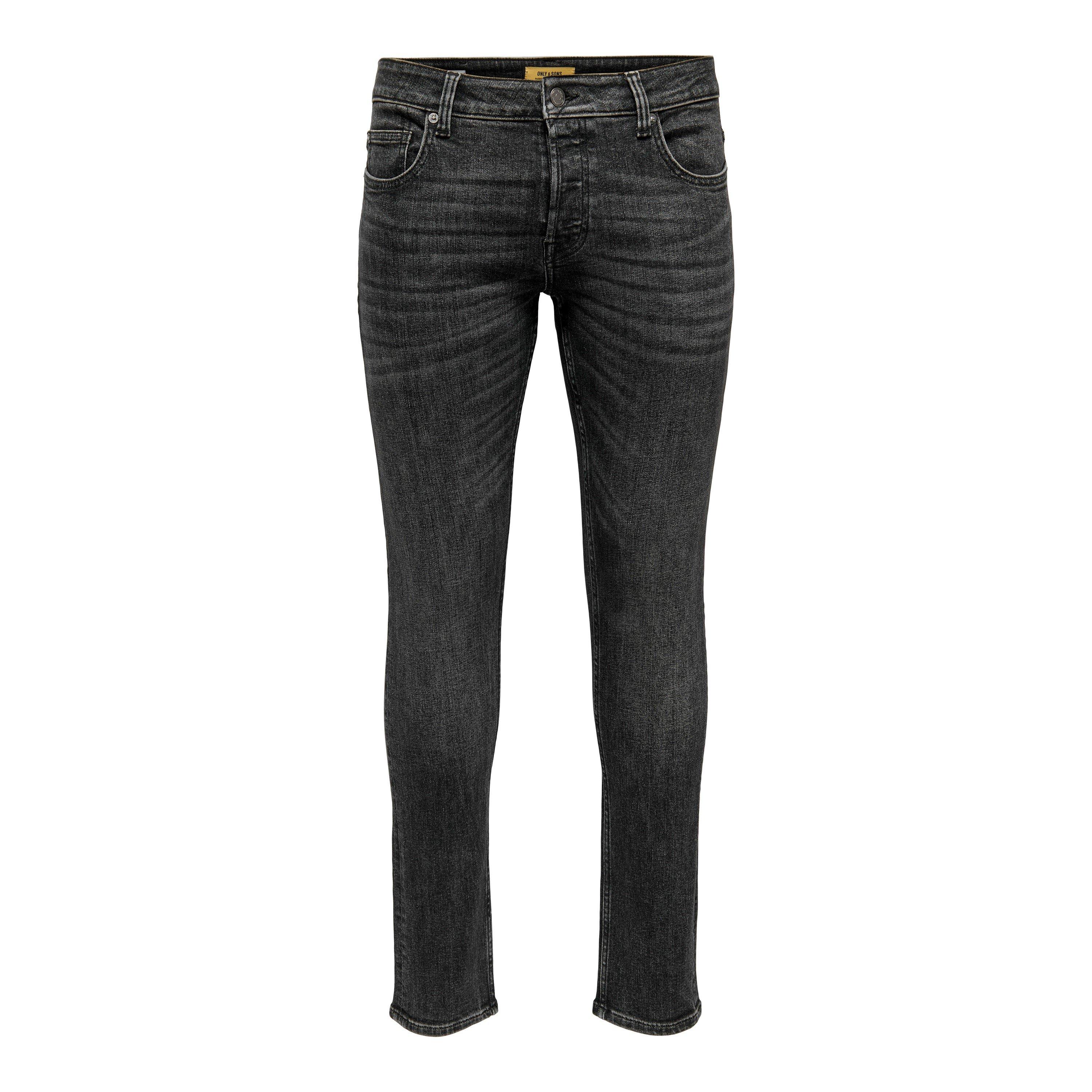 Black - Only and Sons - Men's Slim Fit Jeans - 1