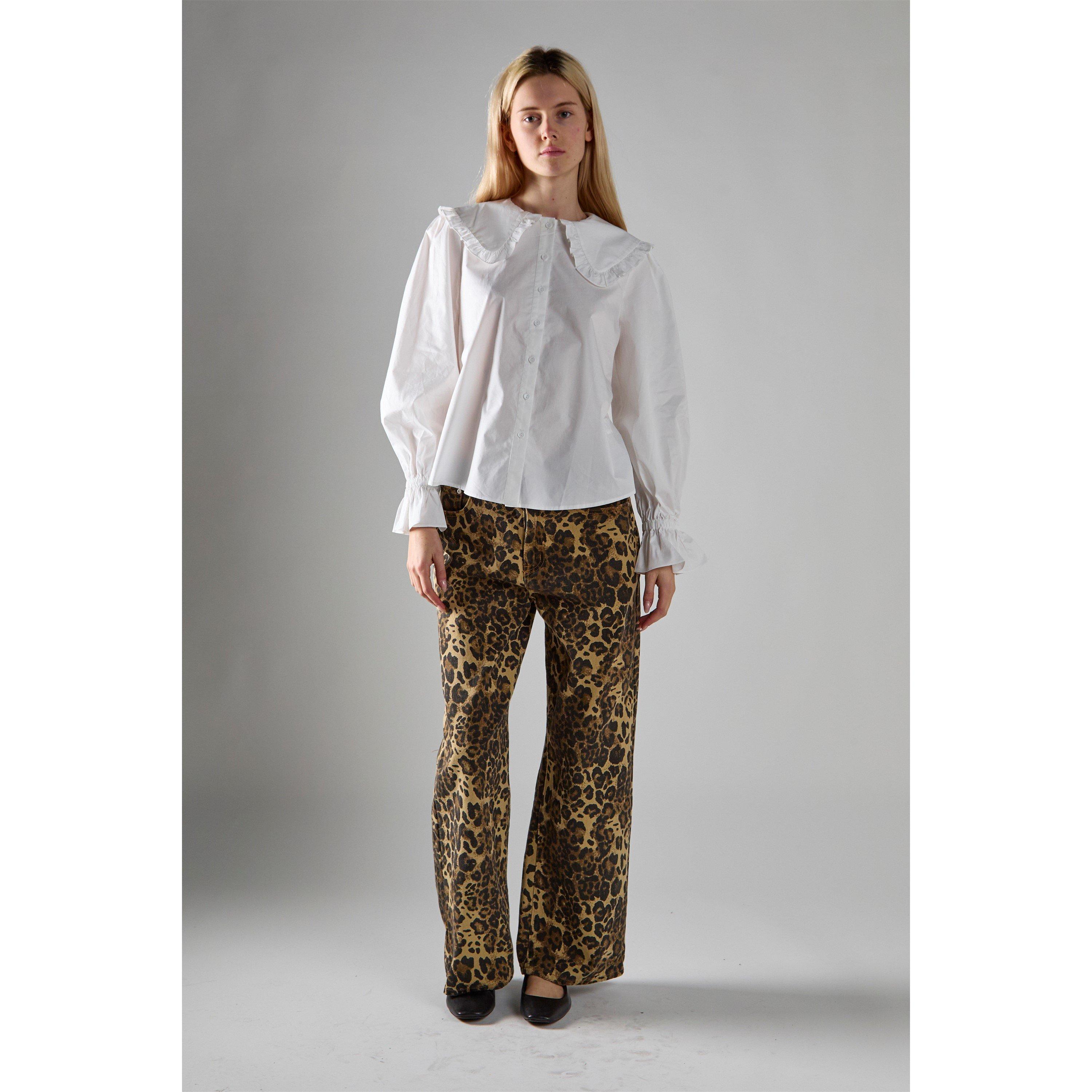 White - Glamorous - Statement Collar Blouse - 1
