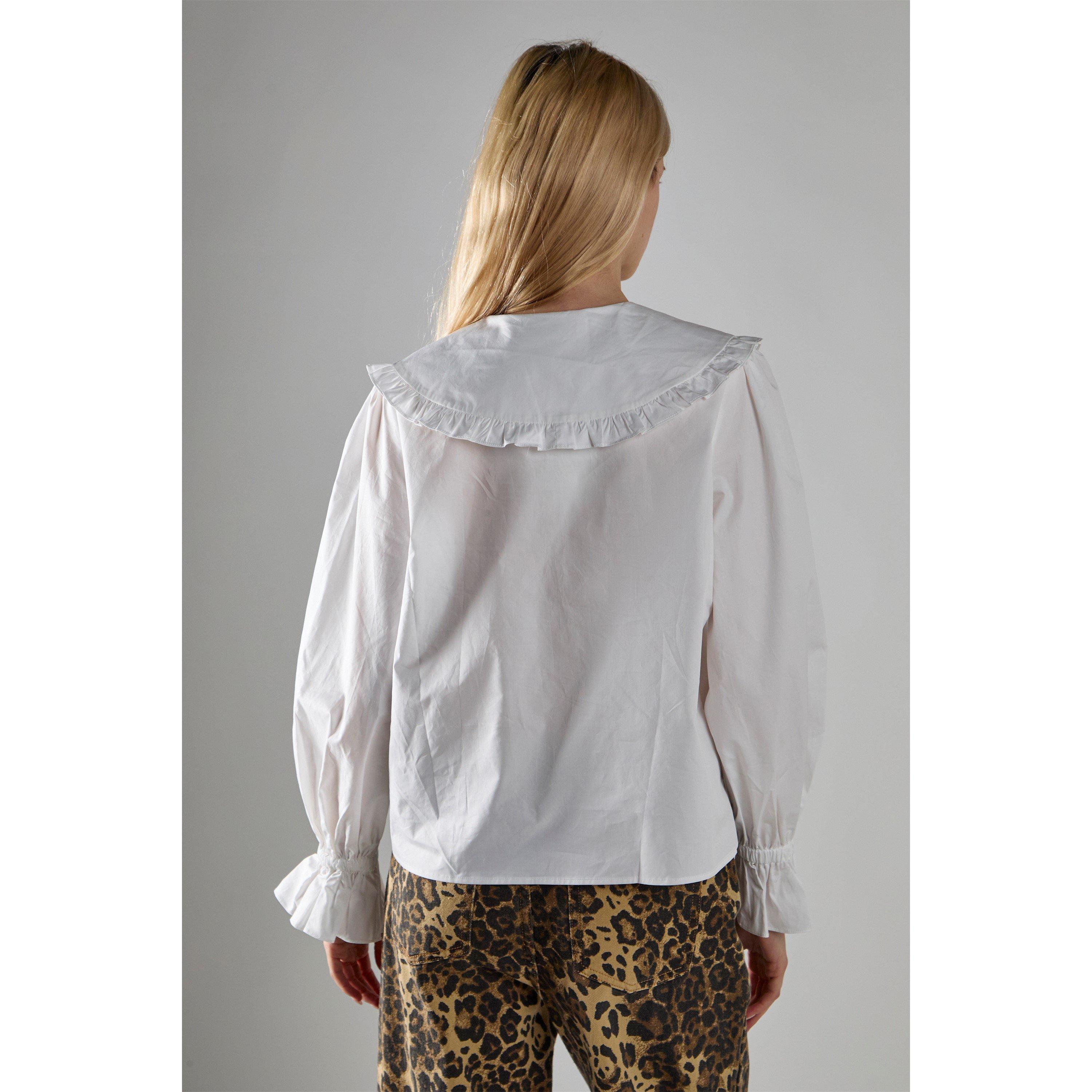 White - Glamorous - Statement Collar Blouse - 3