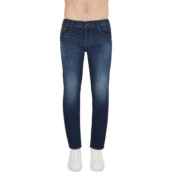 Armani Exchange Superdry Phoebe jeans bermuda mit weitem Bein in Himmelblau