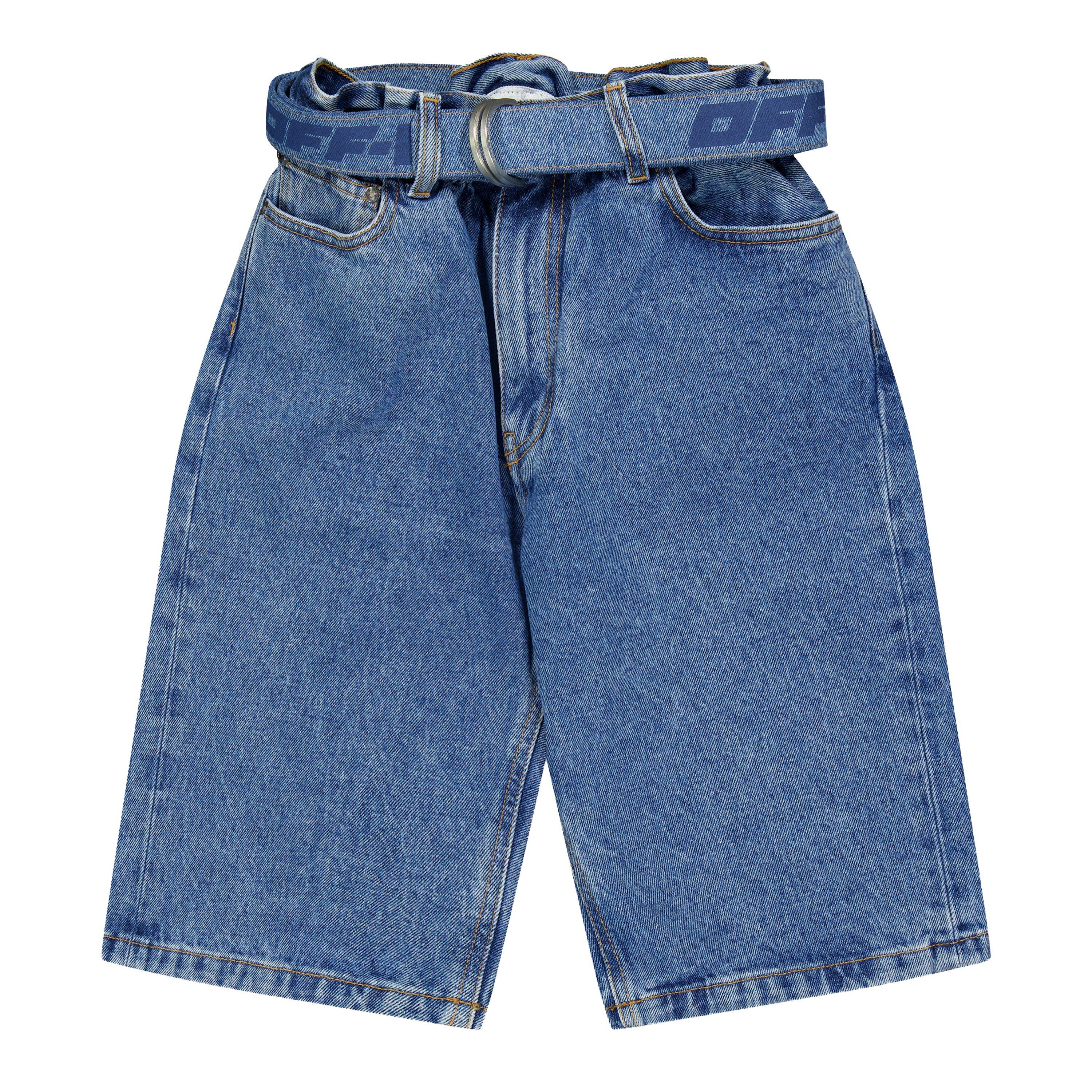 Medium Blue - Off White - Men's Slim Fit Jeans - 1