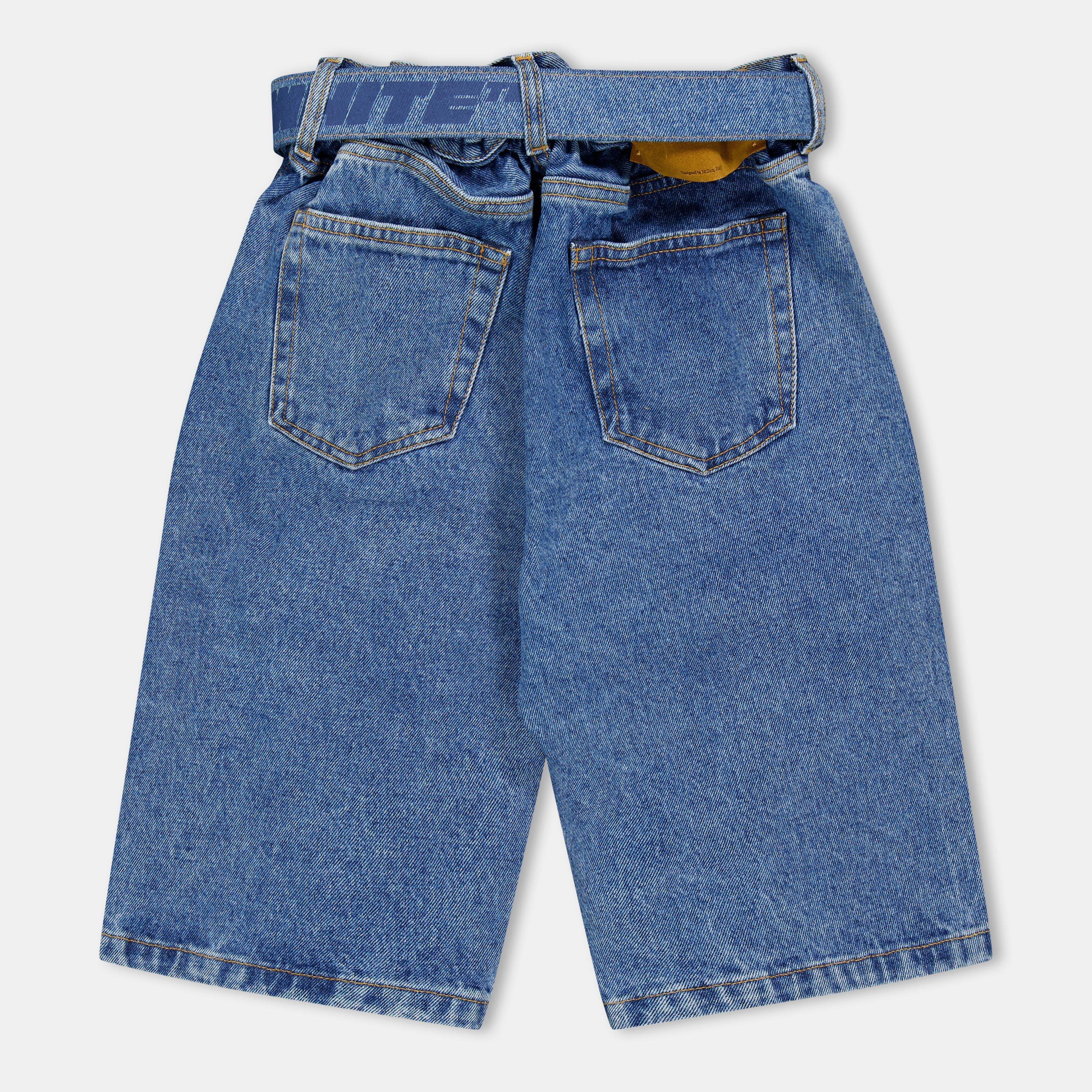 Medium Blue - Off White - Men's Slim Fit Jeans - 2