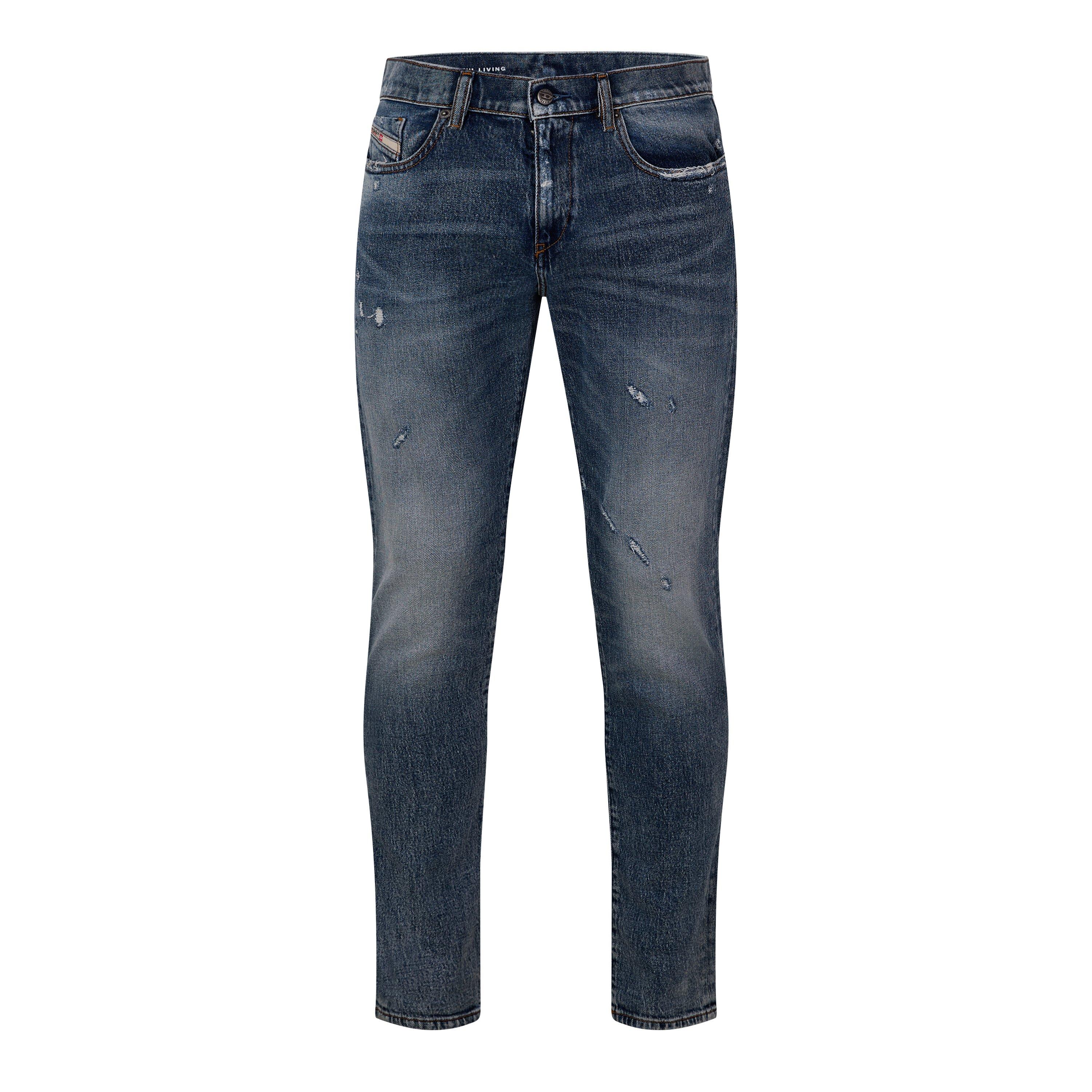 Blue Denim - Diesel - Men's 2019 D-Strukt Slim Fit Jeans - 1