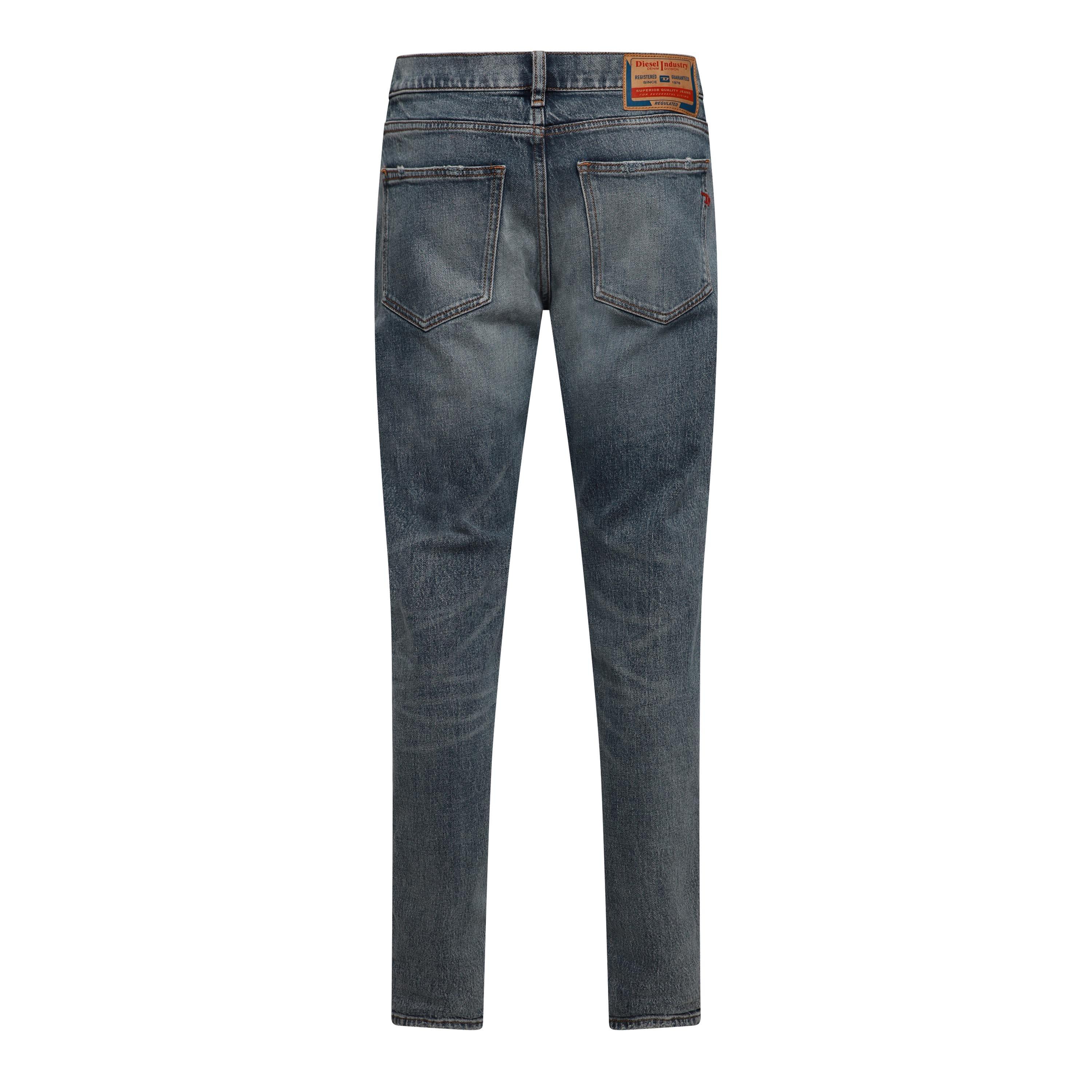 Blue Denim - Diesel - Men's 2019 D-Strukt Slim Fit Jeans - 2