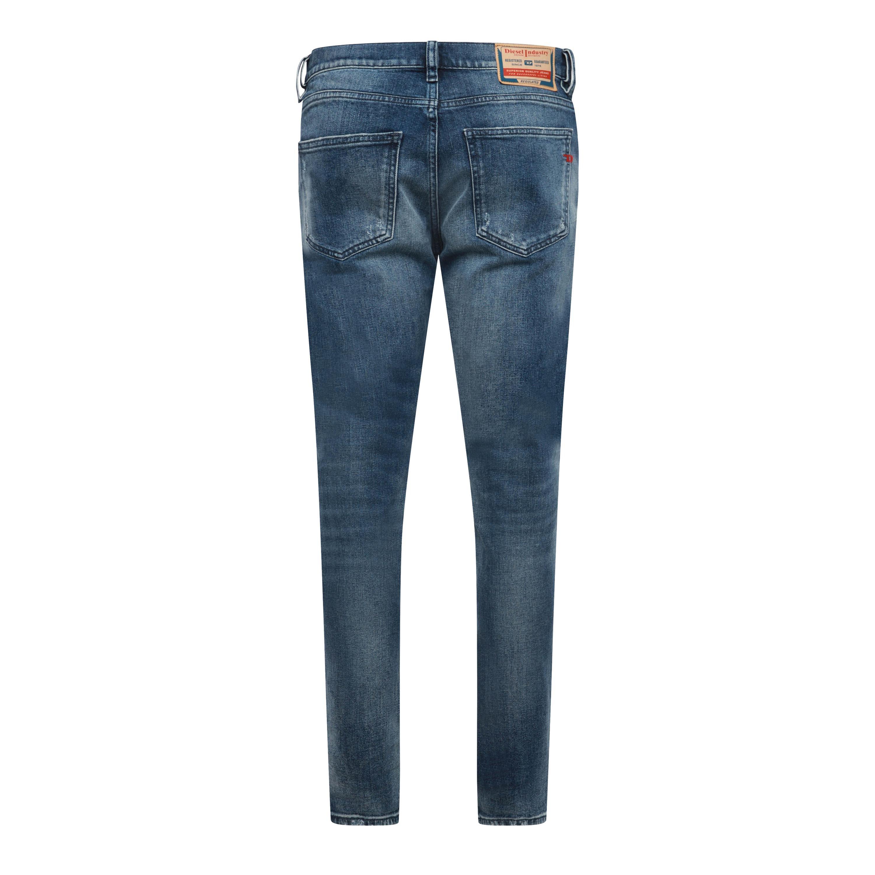 Blue Denim - Diesel - Men's 2019 D-Strukt Slim Fit Jeans - 2
