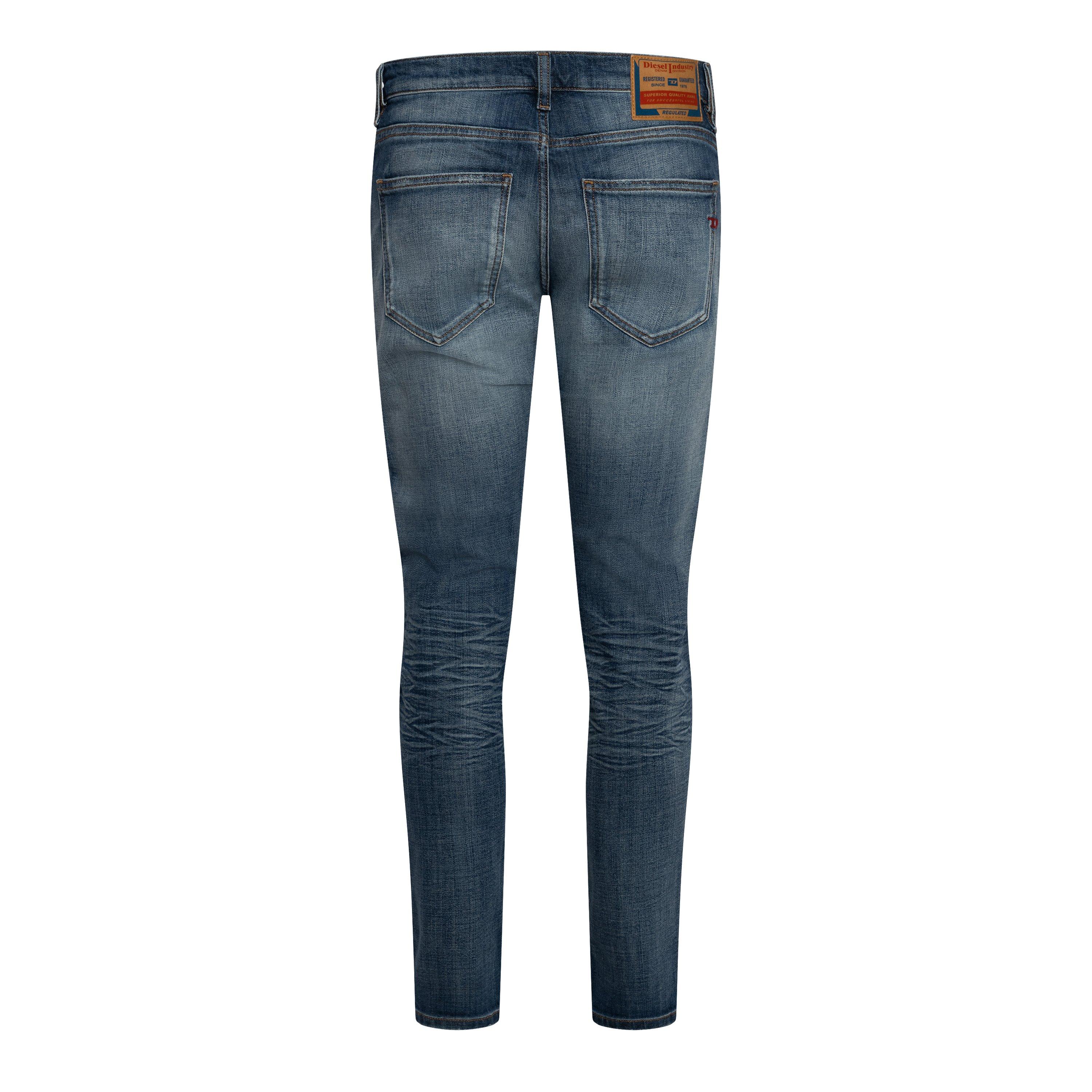 Blue Denim - Diesel - Men's 2019 D-Strukt Slim Fit Jeans - 2