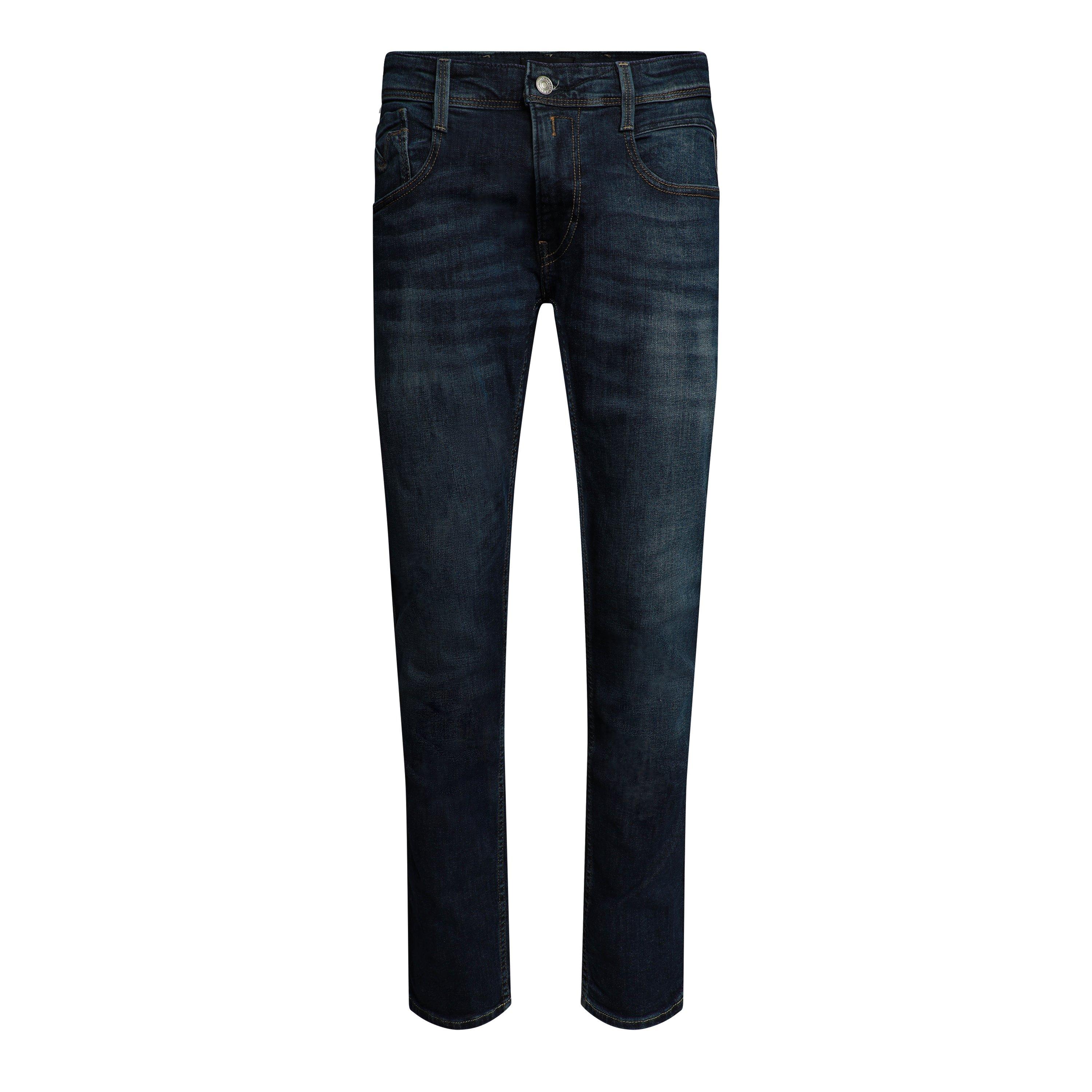 Replay Men's Anbass Cotton Slim-Fit Jeans - Dark Blue - 32W R
