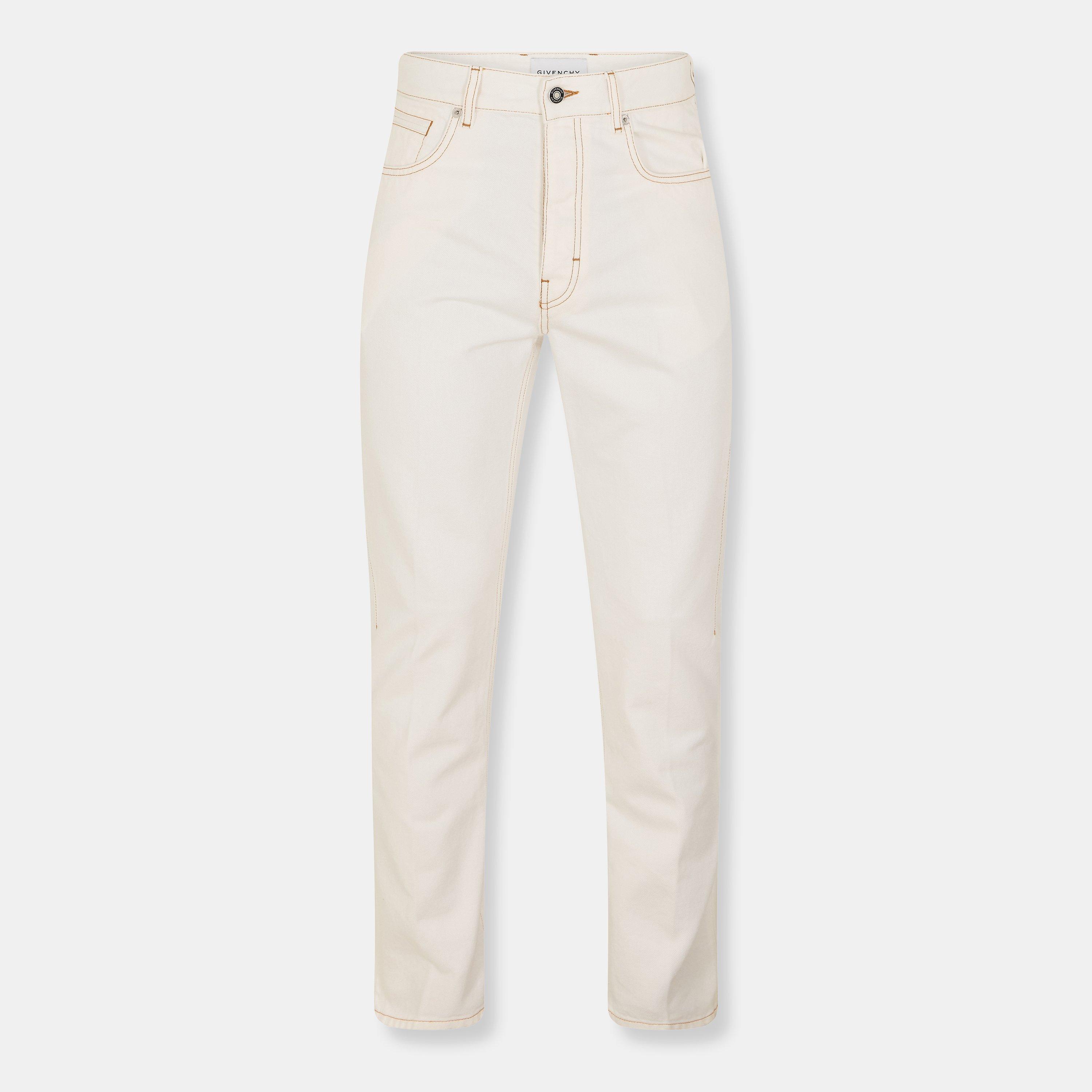 White - GIVENCHY - Men's Straight Leg Jeans - 1
