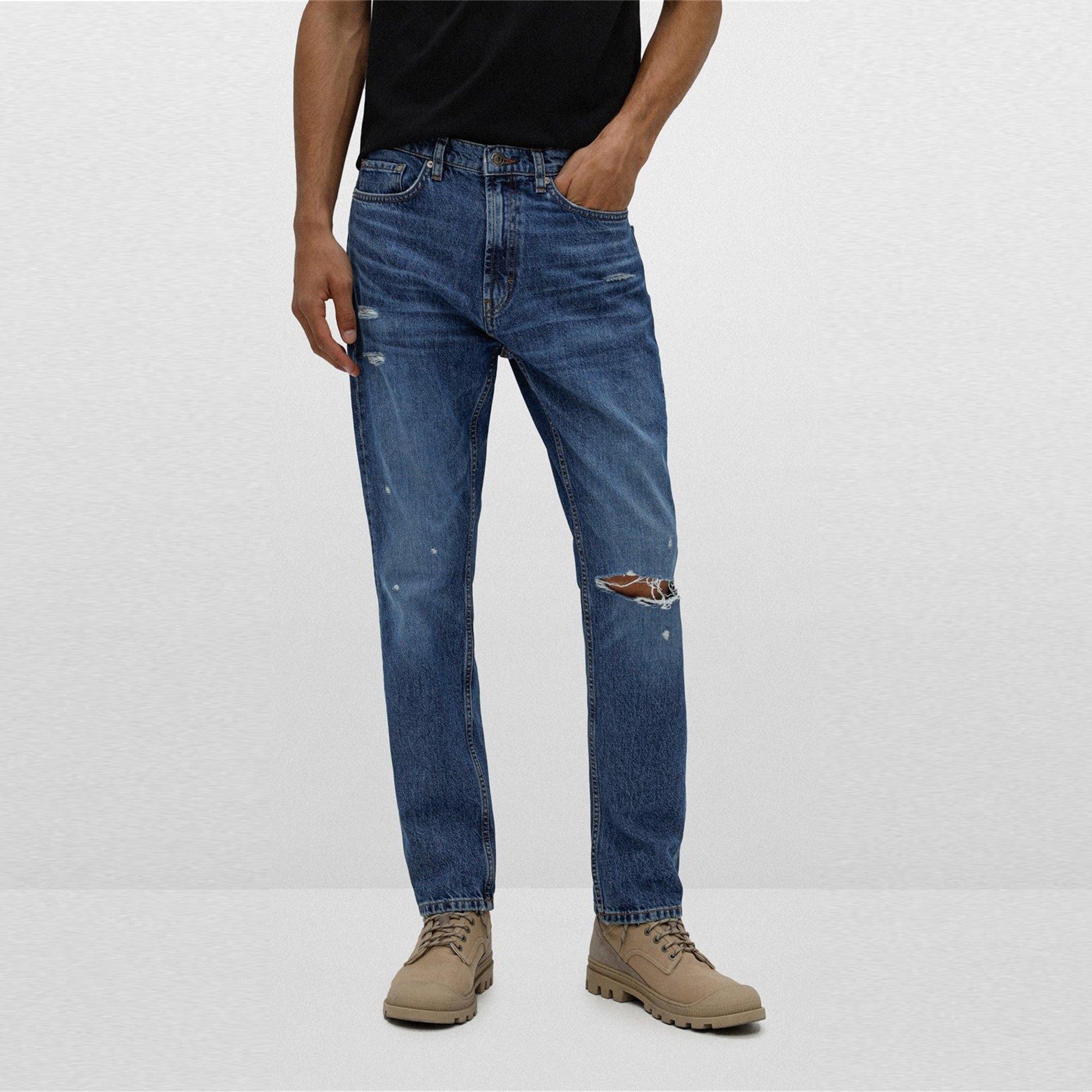 Bright Blue - Hugo - Men's Slim Fit Jeans - 2