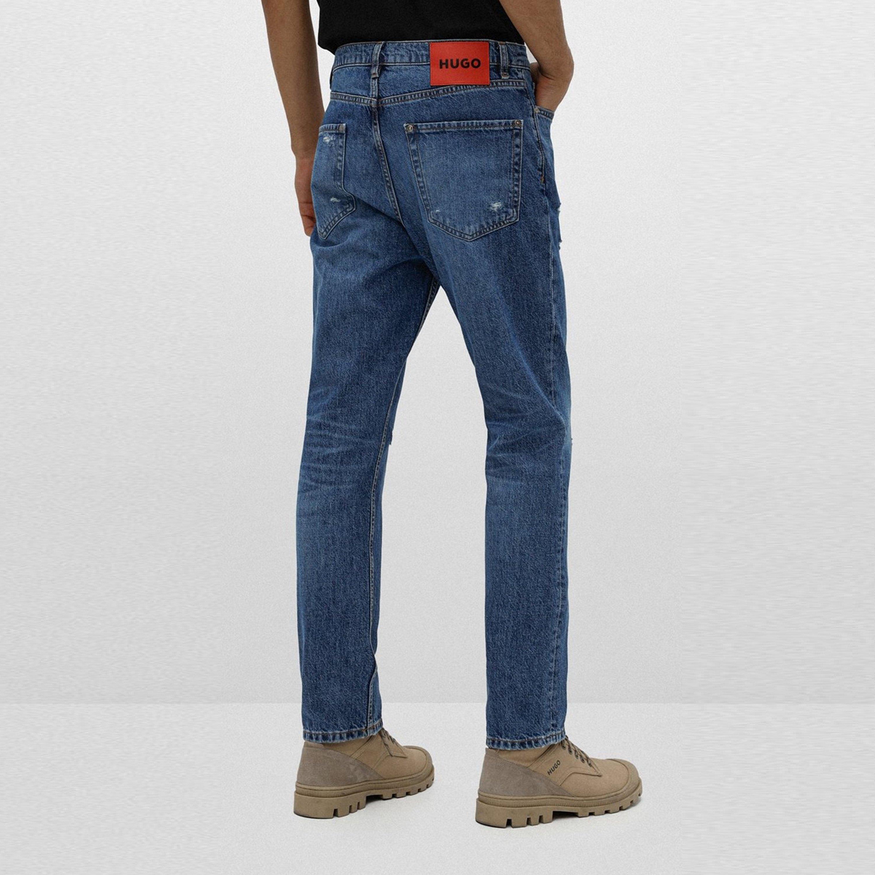 Bright Blue - Hugo - Men's Slim Fit Jeans - 4