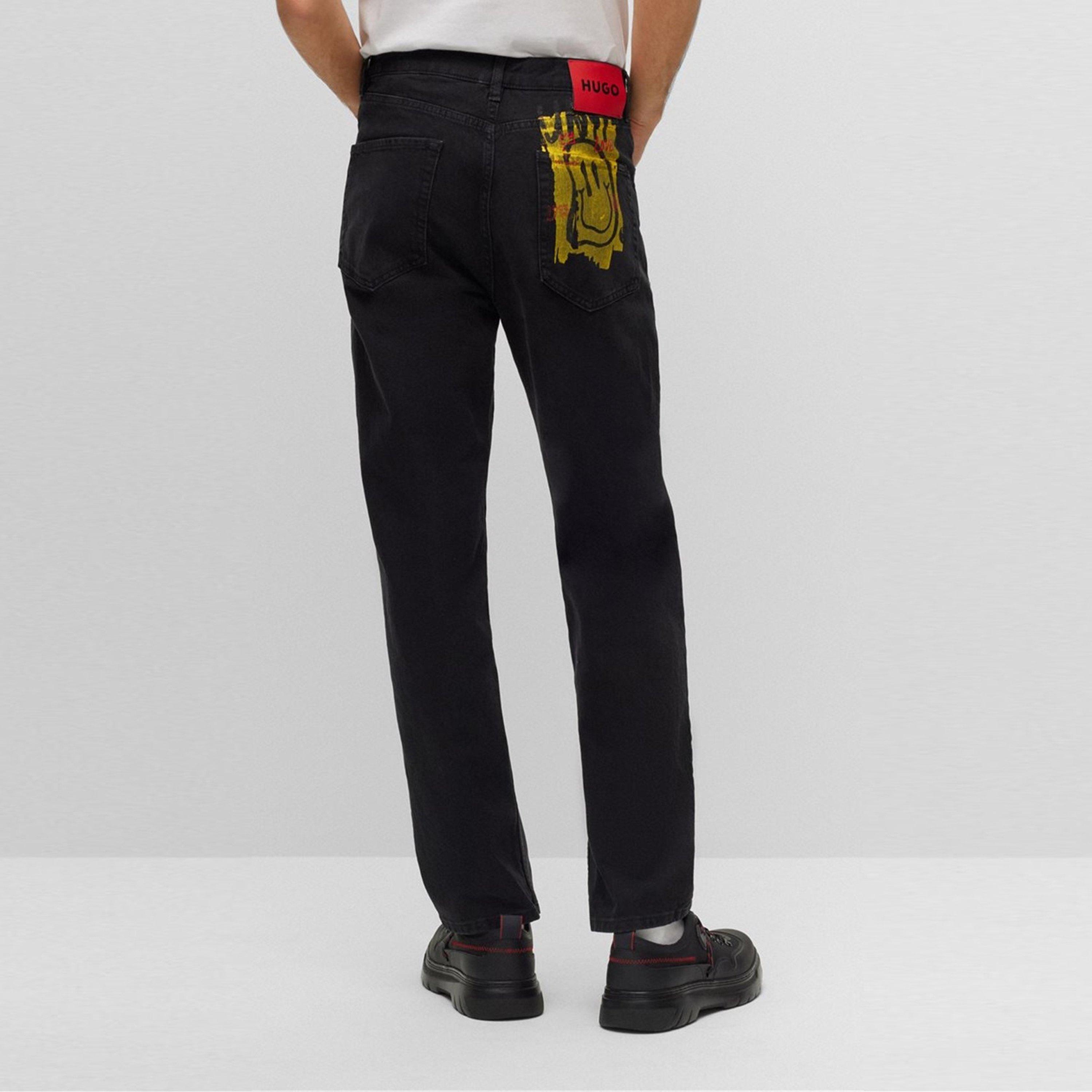 Black - Hugo - Men's Slim Fit Jeans - 4