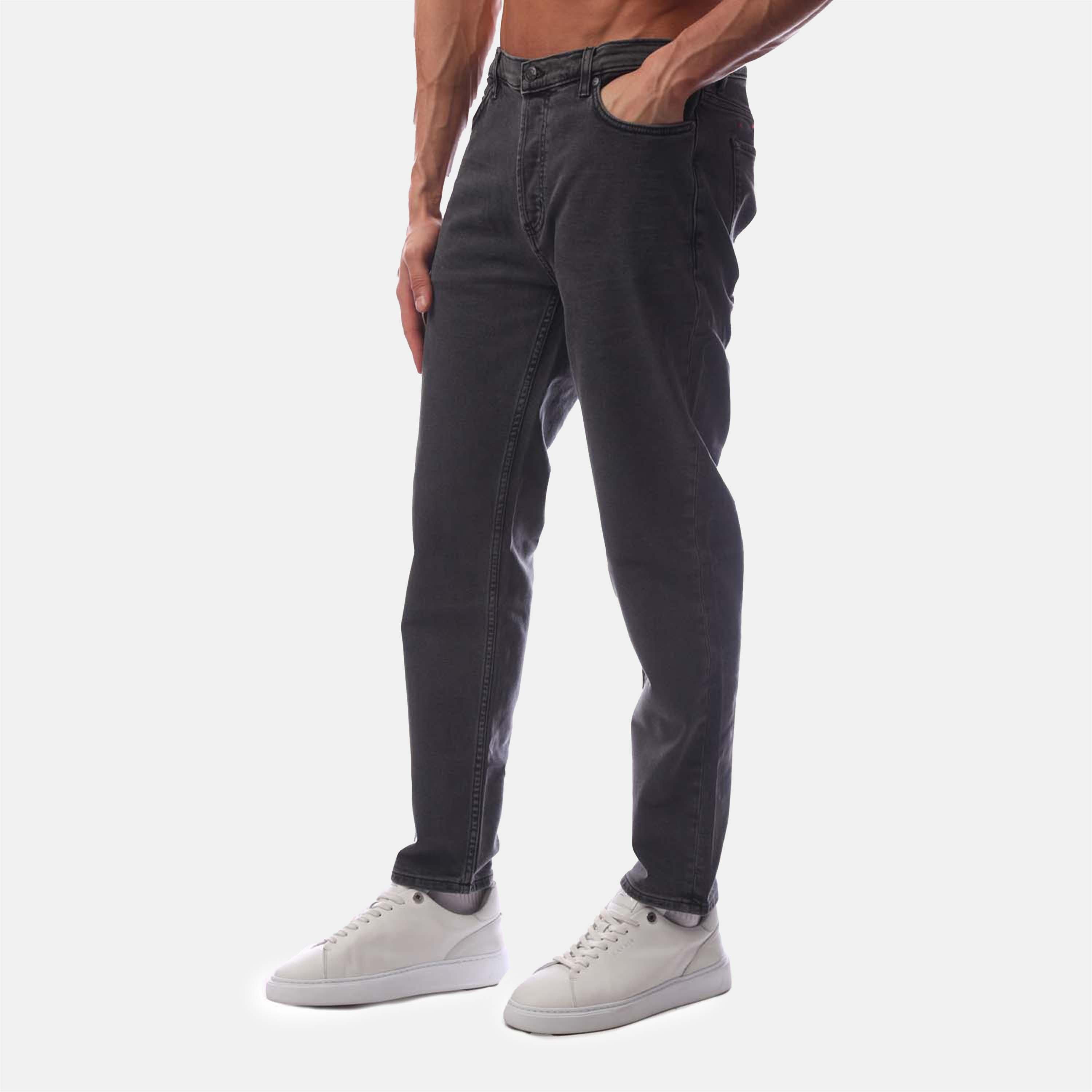 Dark Grey - Hugo - Men's Slim Fit Jeans - 1