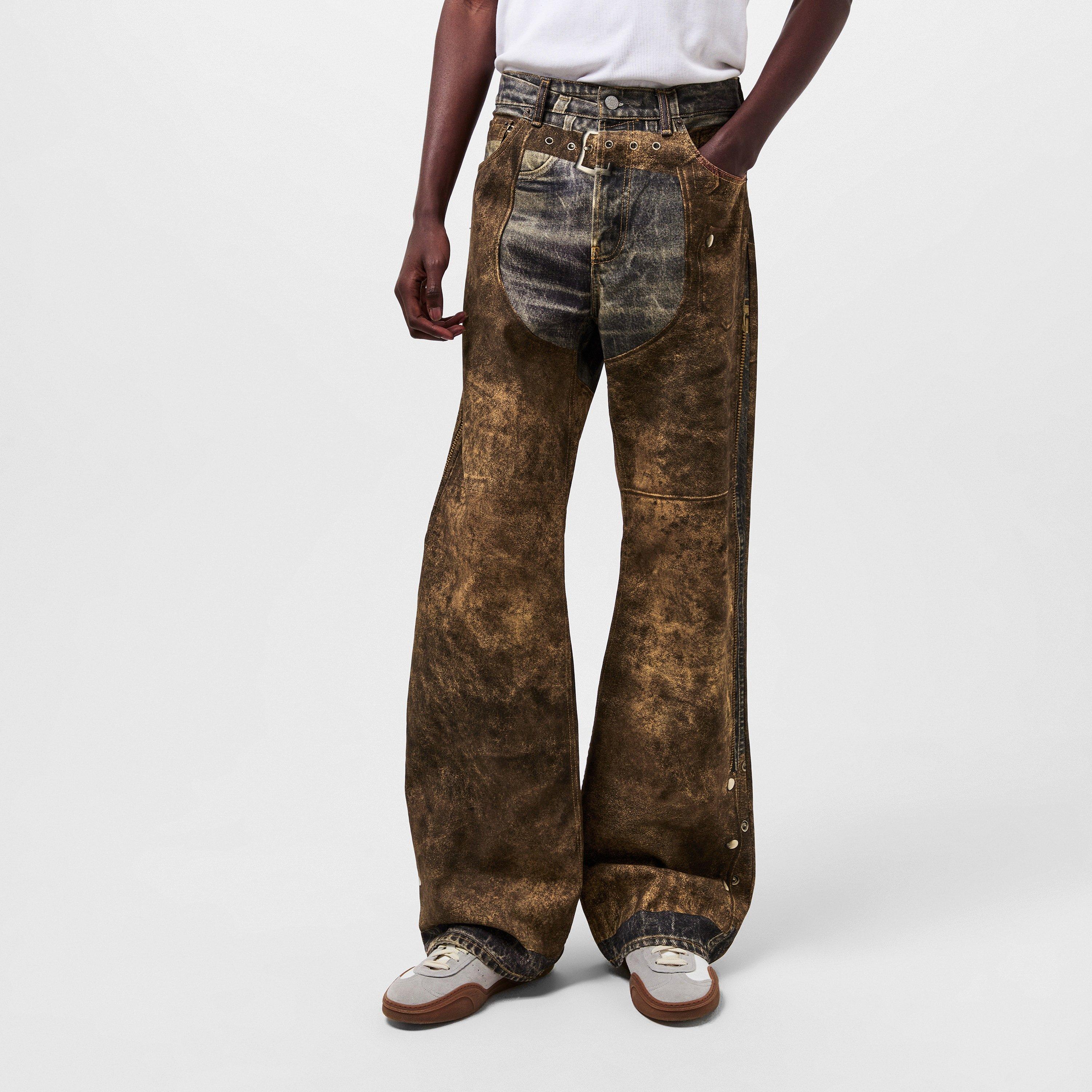 Multi - Acne Studios - Men's Trompe Loeil Straight Leg Jeans - 3