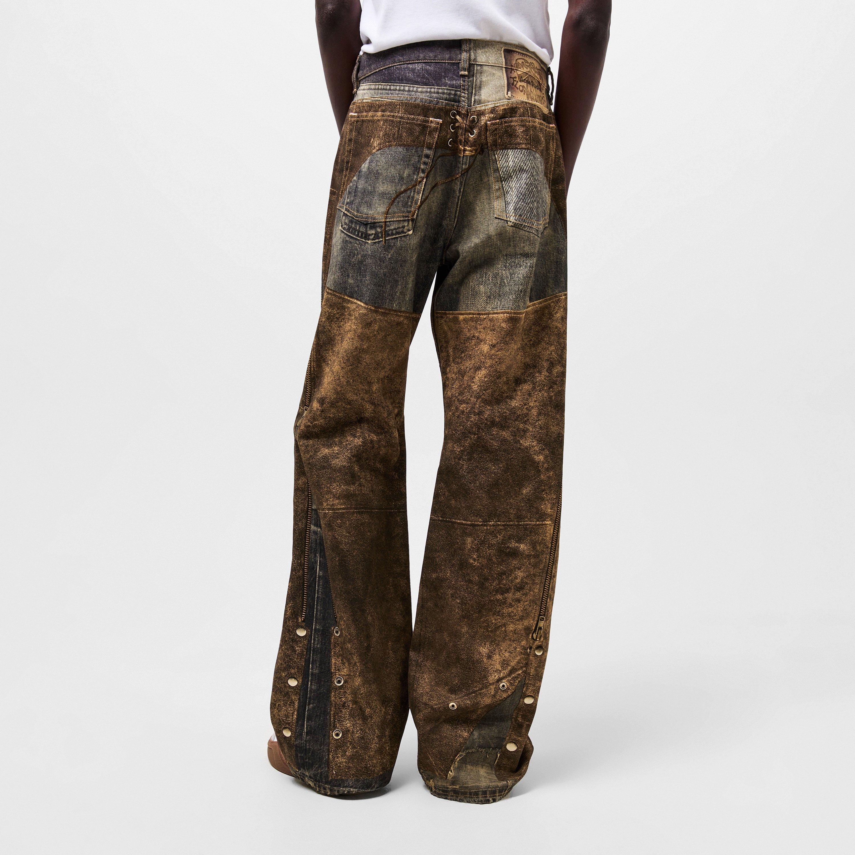 Multi - Acne Studios - Men's Trompe Loeil Straight Leg Jeans - 4