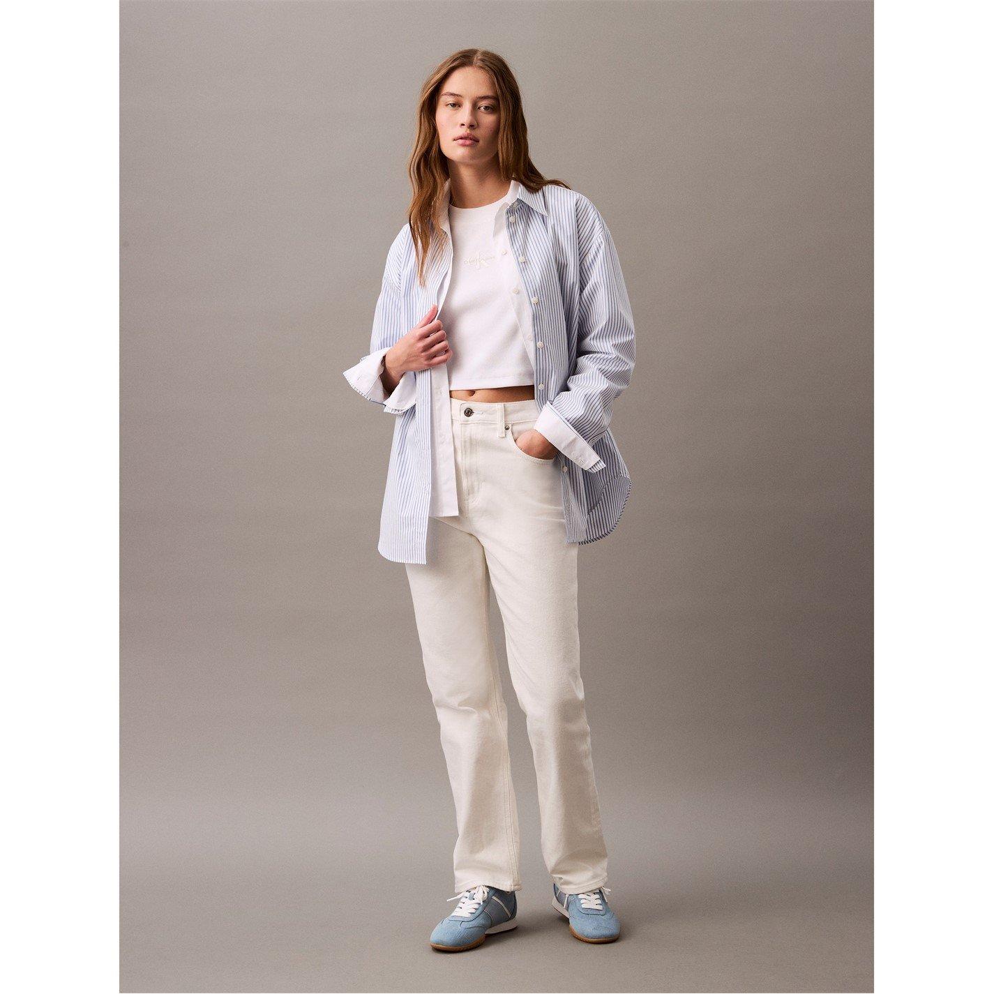 Bianco - Calvin Klein Jeans - Women's CKJ Mono Baby T Crop Top - 5